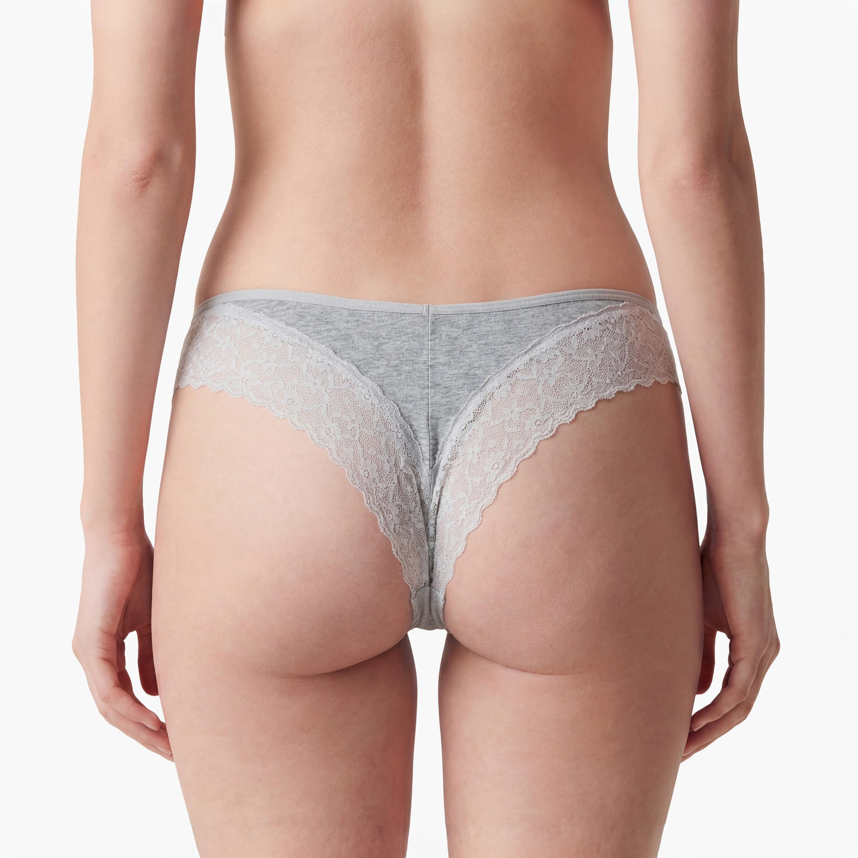 سروال داخلي نسائي "شيكي" تغطية منخفضة "ريمكس" - رمادي من لا سنزا-women-clothing-lingerie-panties-image-3