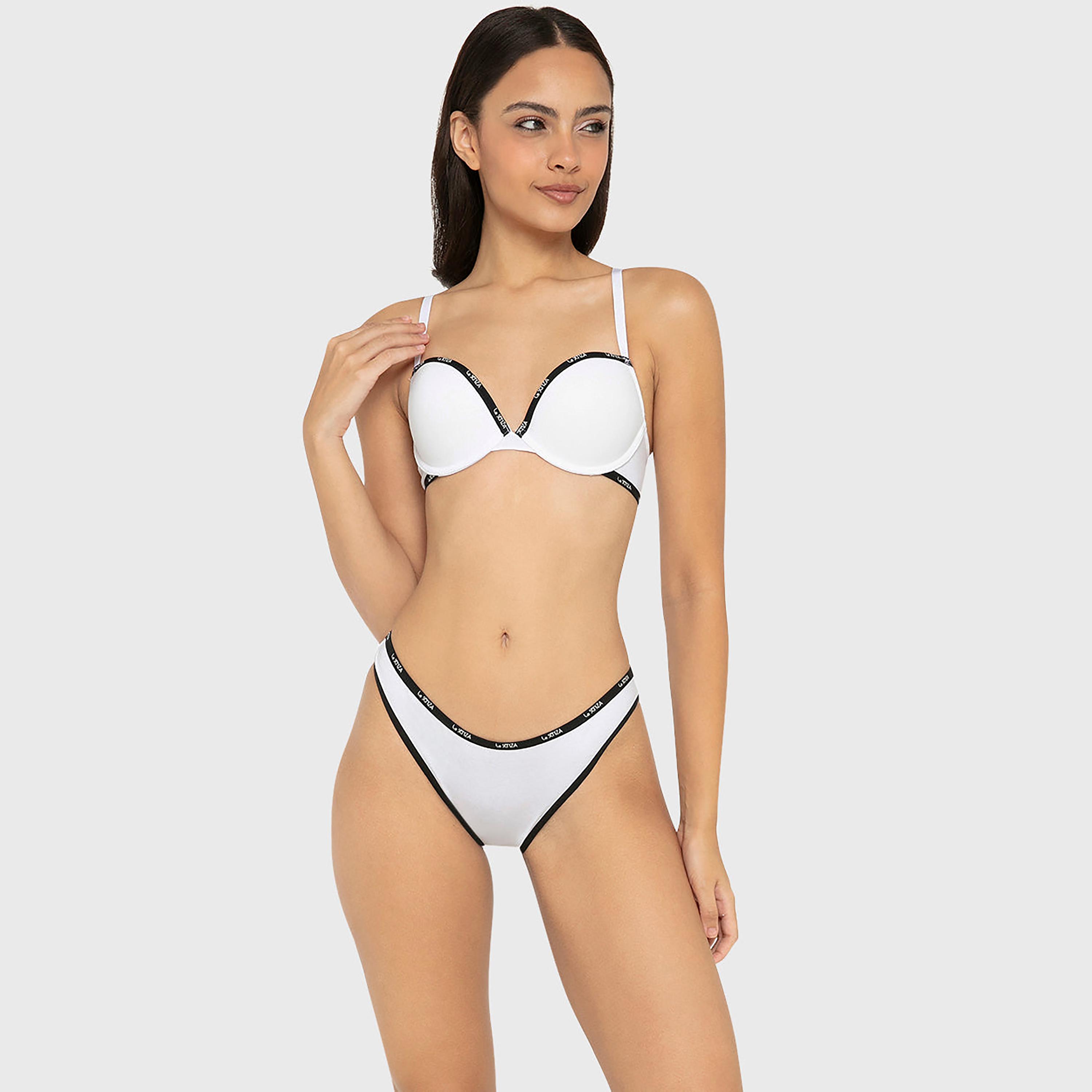 La Senza Cotton Medium Coverage Women's Bikini Panties-women-clothing-lingerie-panties-image-38