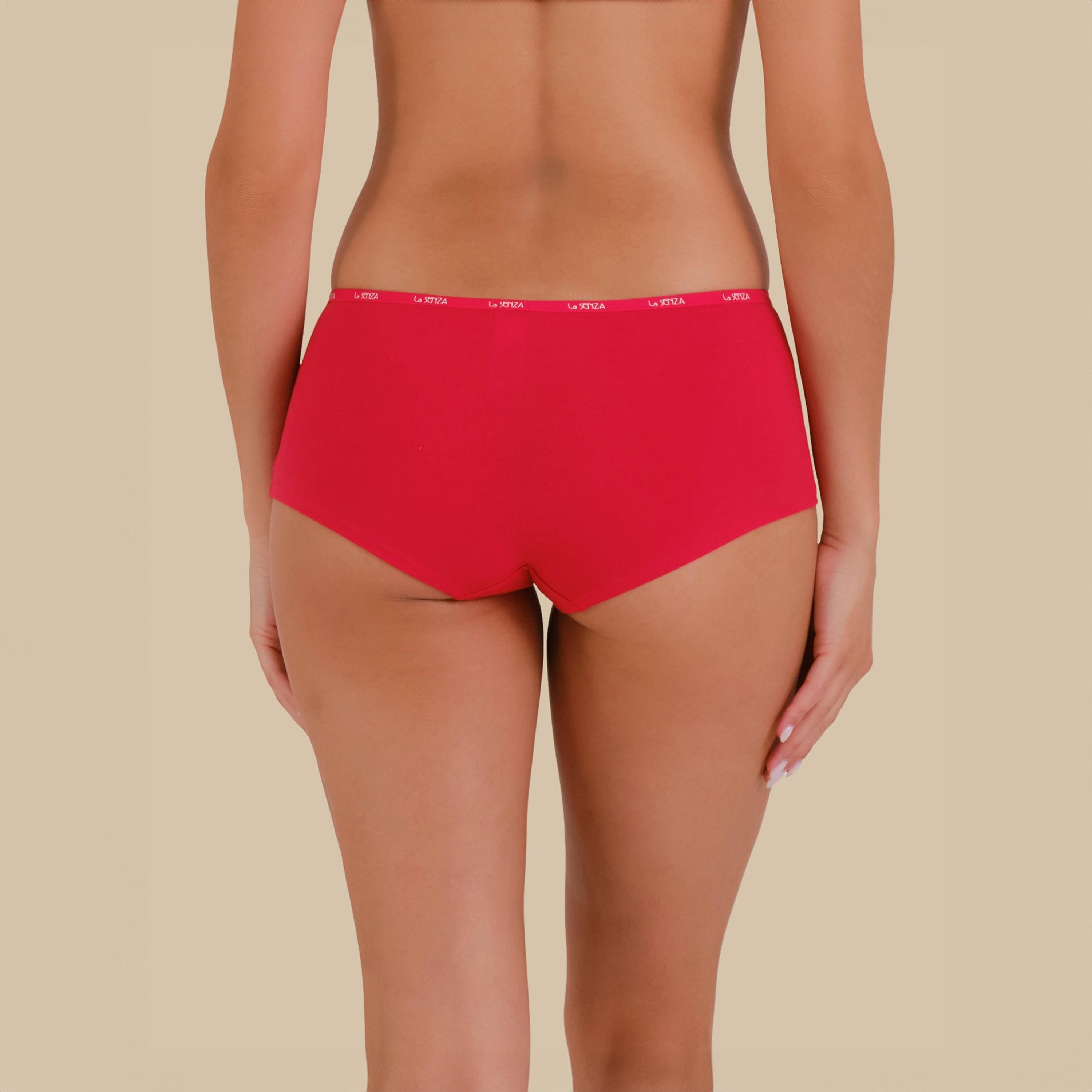 La Senza Essentials Skinny Logo Full Coverage Women's Boyshort Panty-women-clothing-lingerie-panties-image-12