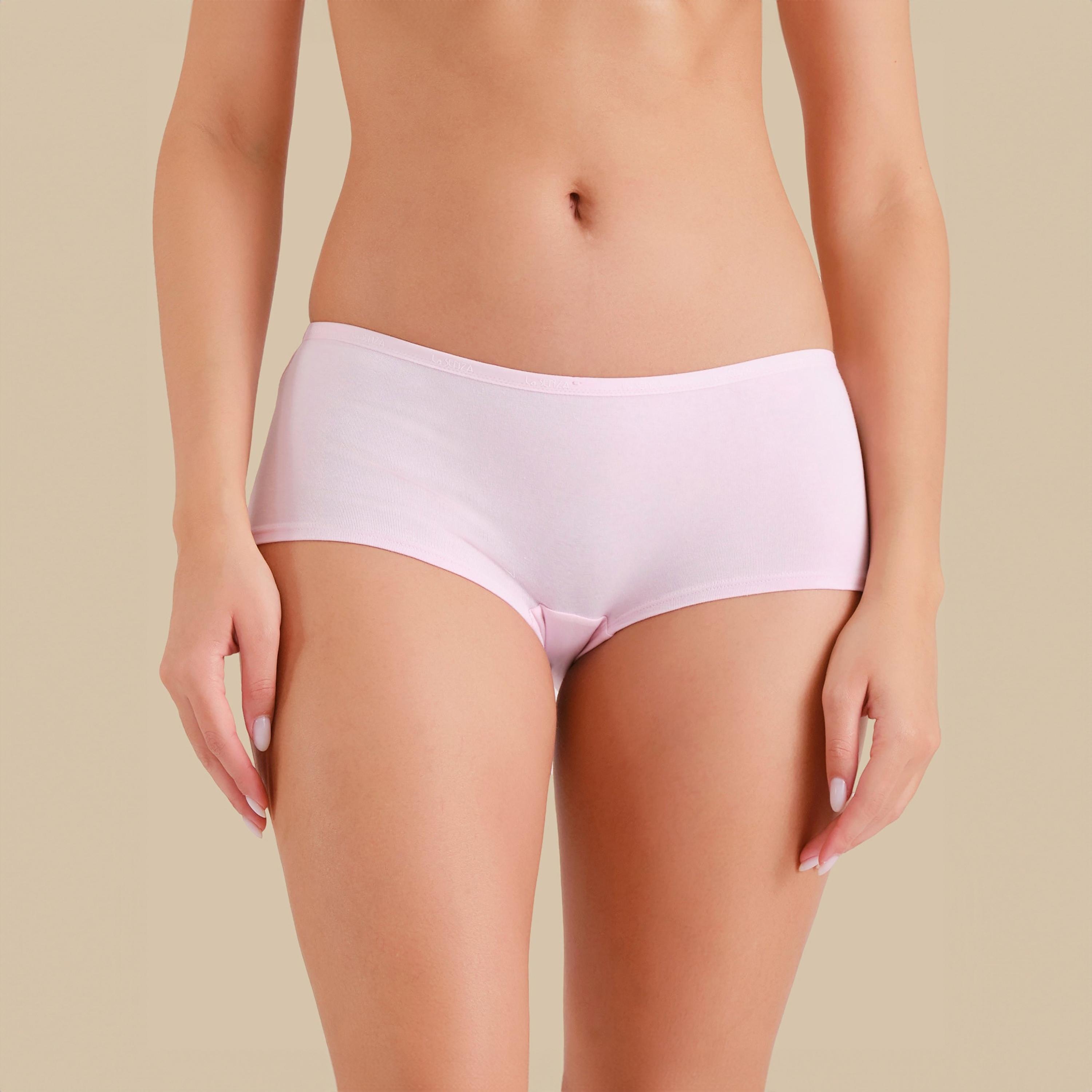 La Senza Essentials Skinny Logo Full Coverage Women's Boyshort Panty-women-clothing-lingerie-panties-image-5