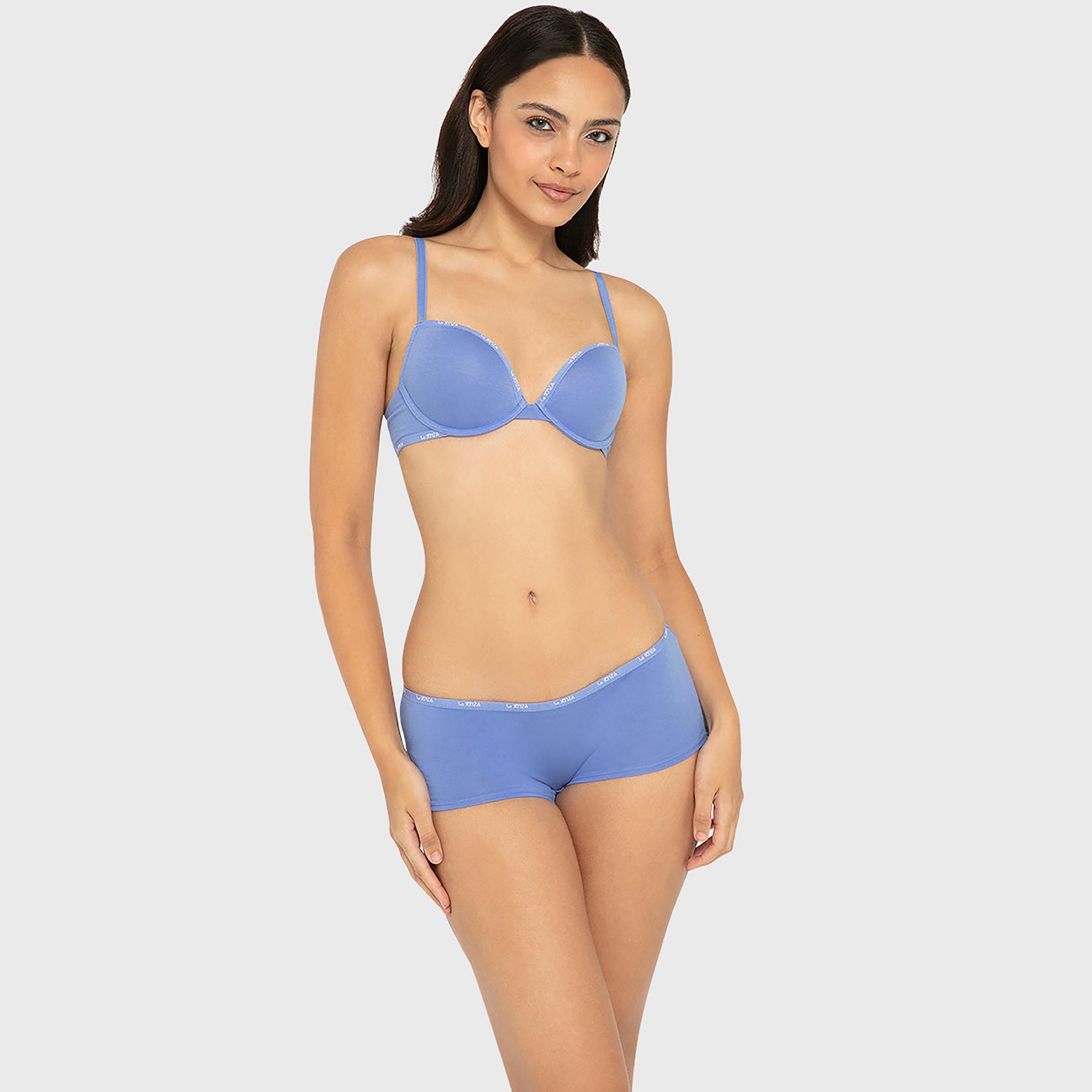 سروال داخلي نسائي "بوي شورت" قطني سادة بتغطية كاملة من لا سينزا-women-clothing-lingerie-panties-image-6