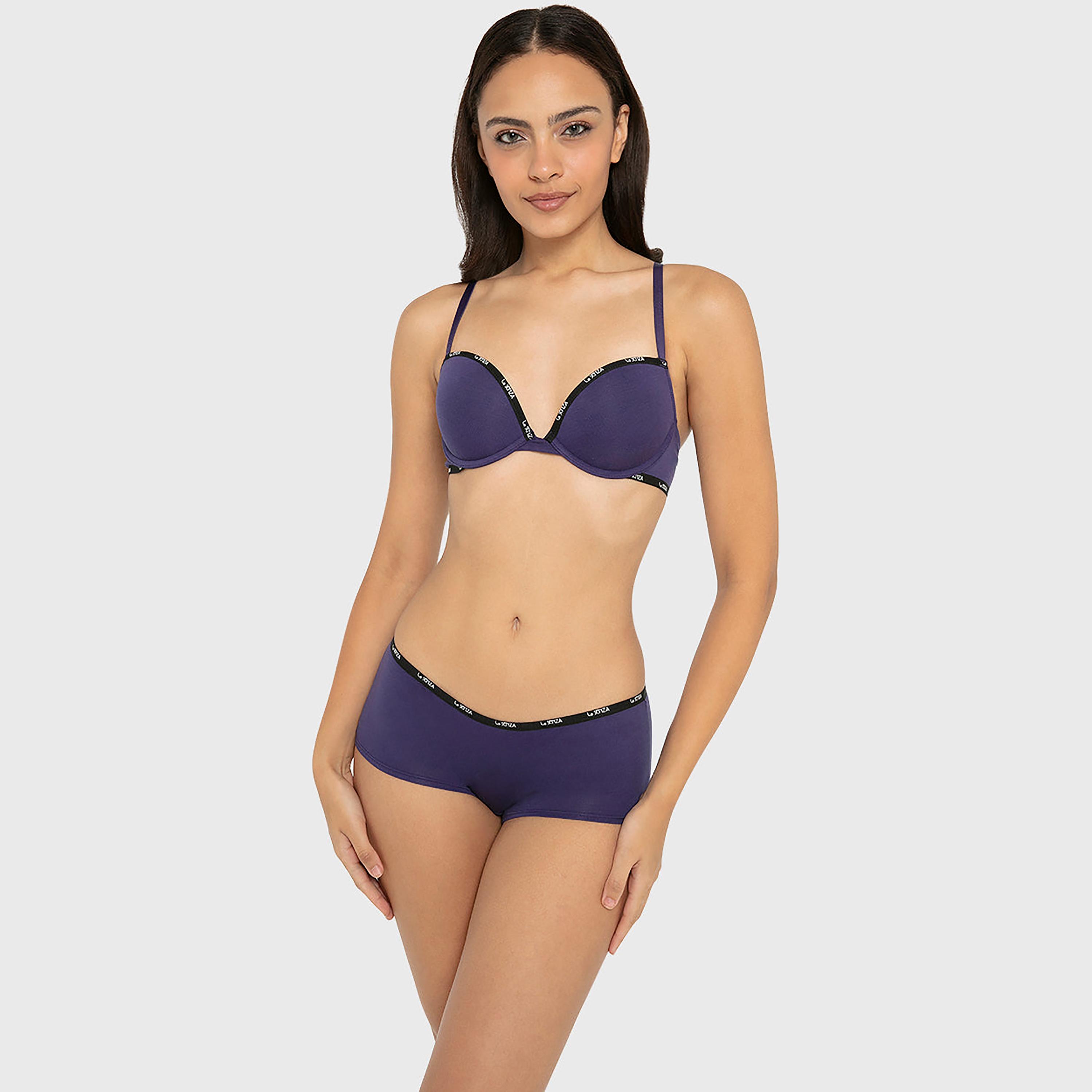 ملابس داخلية نسائية بوي شورت تغطية كاملة قطن ريميكس من لا سينزا-women-clothing-lingerie-panties-image-26