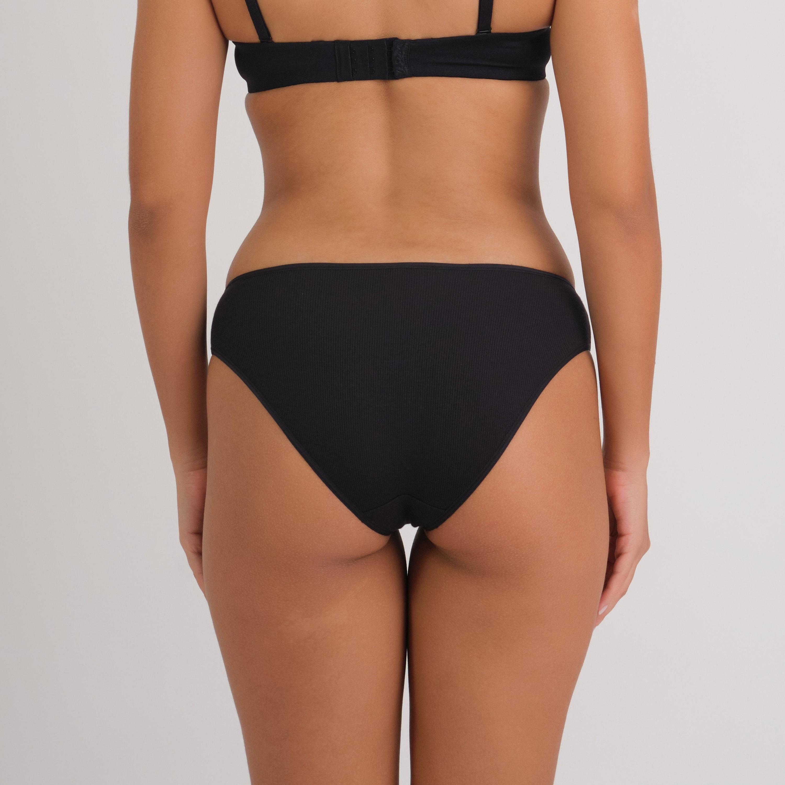 La Senza Ultrasoft Black Medium Coverage Women's Hipster Panties-women-clothing-lingerie-panties-image-5