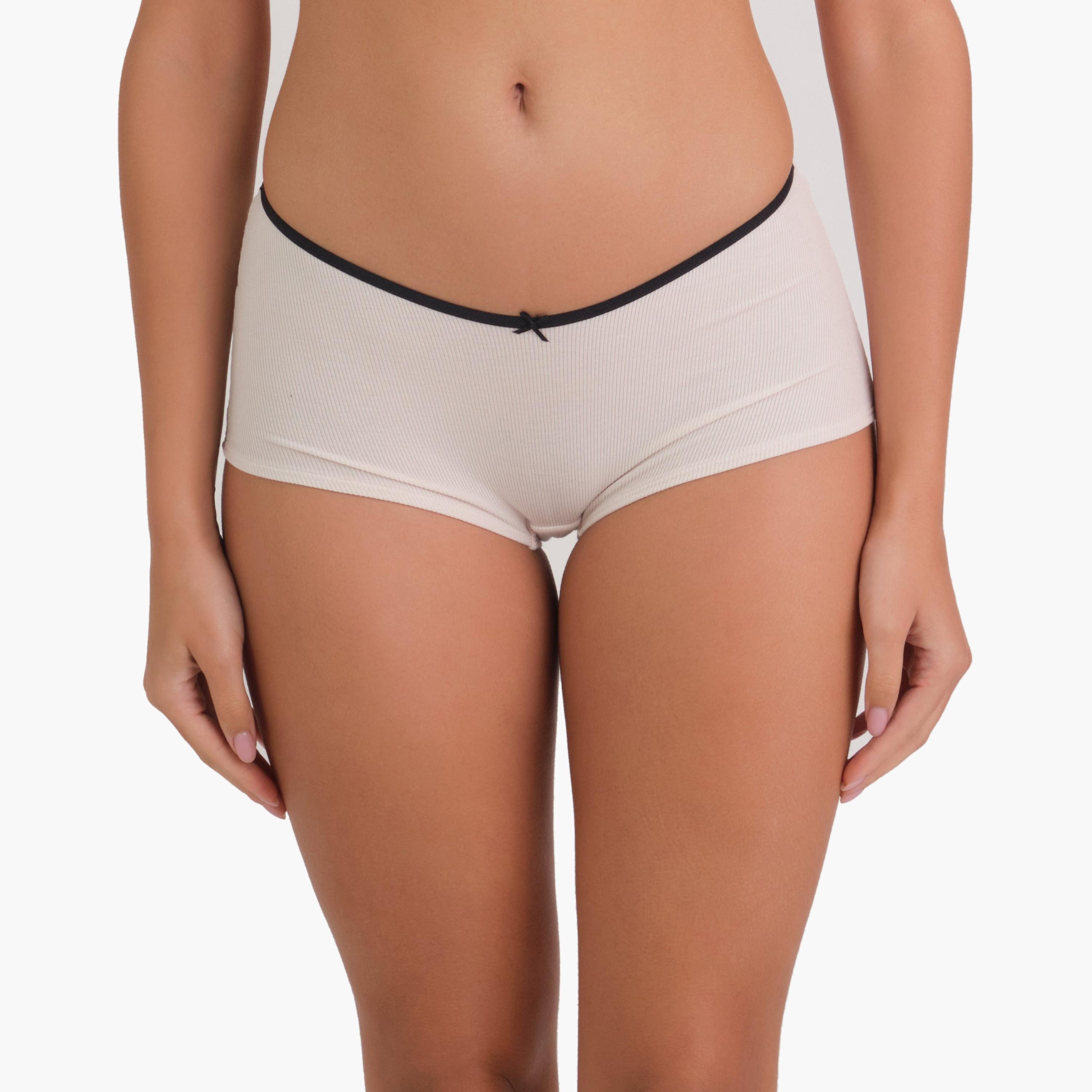 سراويل داخلية نسائية بنمط شورت بويز فائقة النعومة بتغطية كاملة من لا سنزا-women-clothing-lingerie-panties-image-1