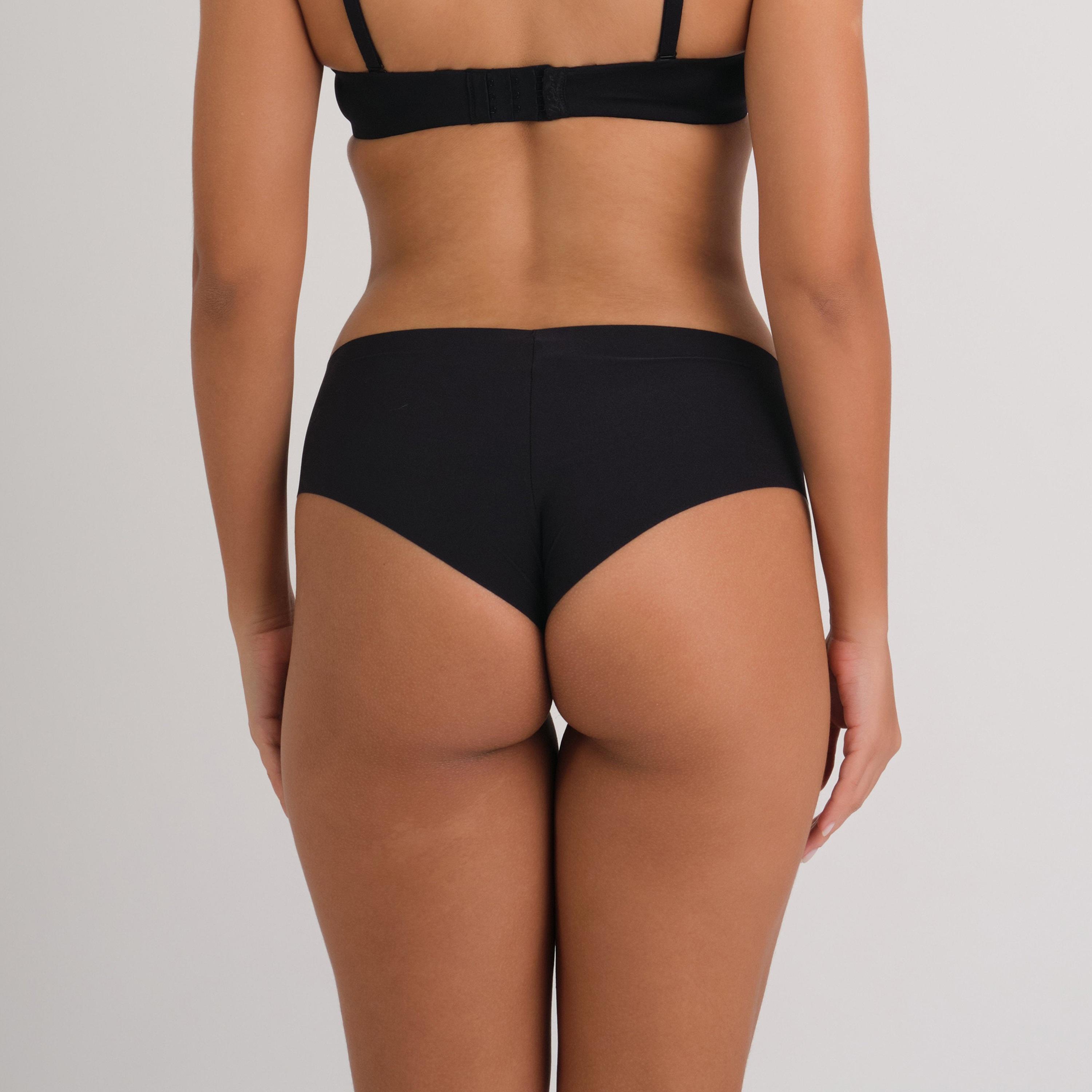 سراويل داخلية نسائية تشيكي صغيرة بدون خياطة باللون الأسود بتغطية متوسطة من لا سنزا-women-clothing-lingerie-panties-image-5