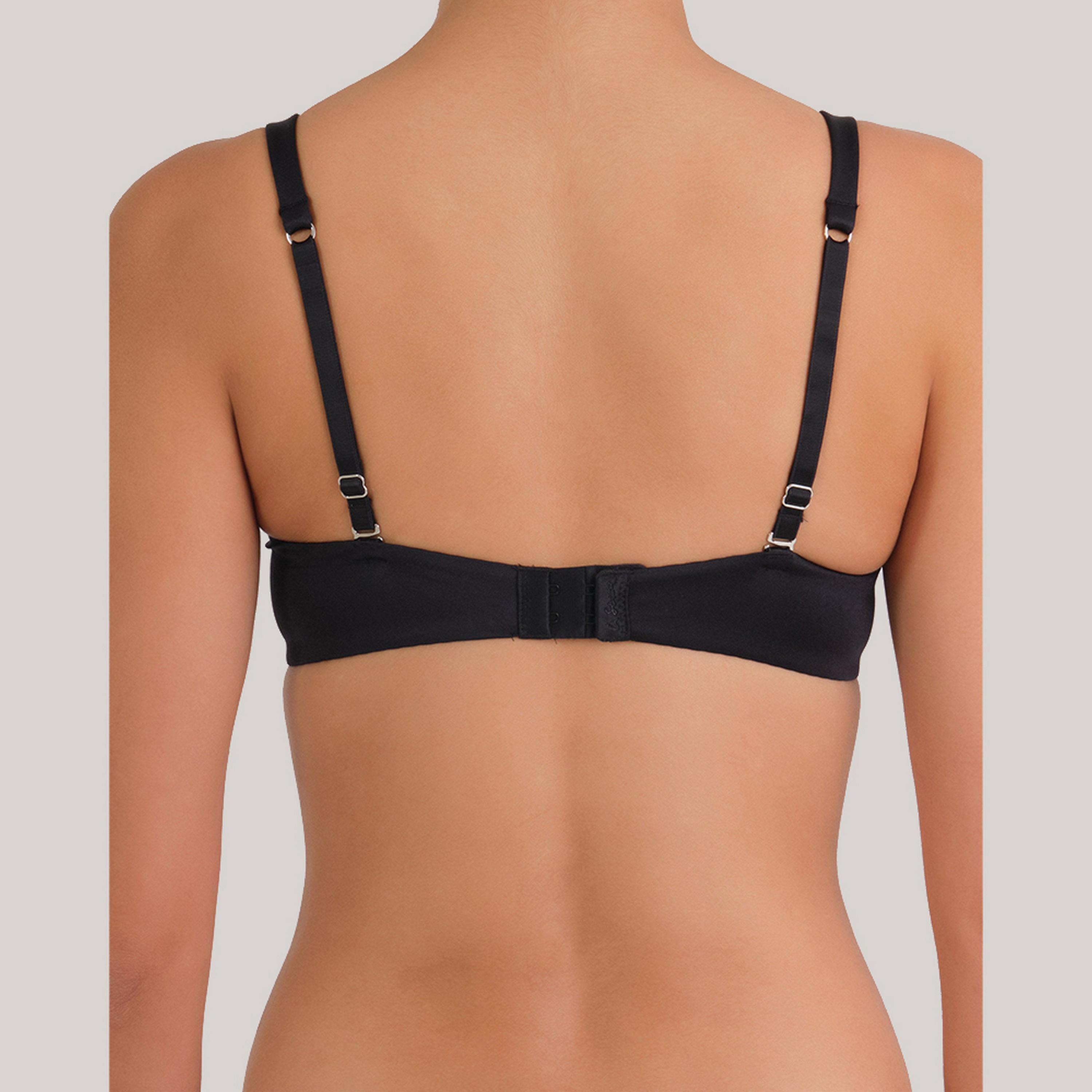 La Senza Sexy Black Wired Medium Support Lightly Padded Women's Push-Up Bra-women-clothing-lingerie-bras-image-3