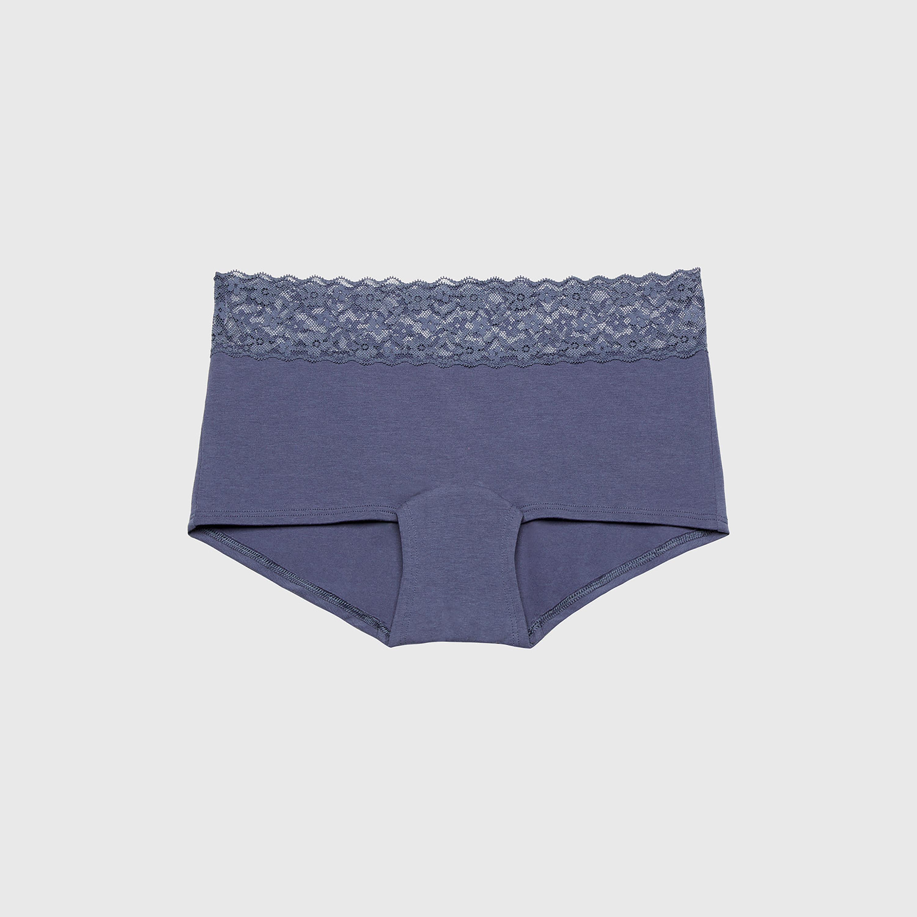 سروال داخلي نسائي بوي شورت من الدانتيل بتغطية كاملة - أسود من لا سينزا-women-clothing-lingerie-panties-image-7