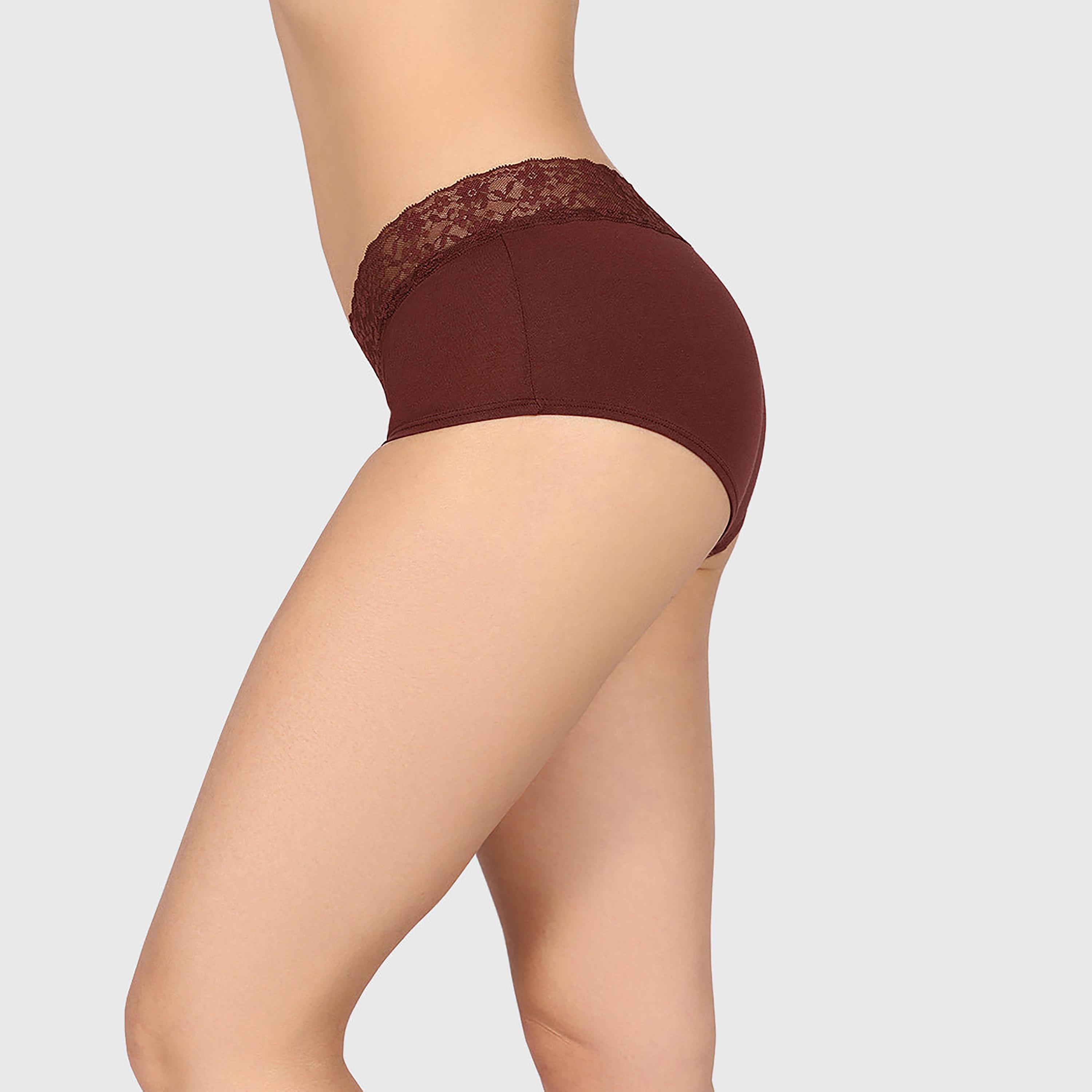 ملابس داخلية نسائية بوي شورت تغطية كاملة دانتيل قطن من لا سينزا-women-clothing-lingerie-panties-image-14