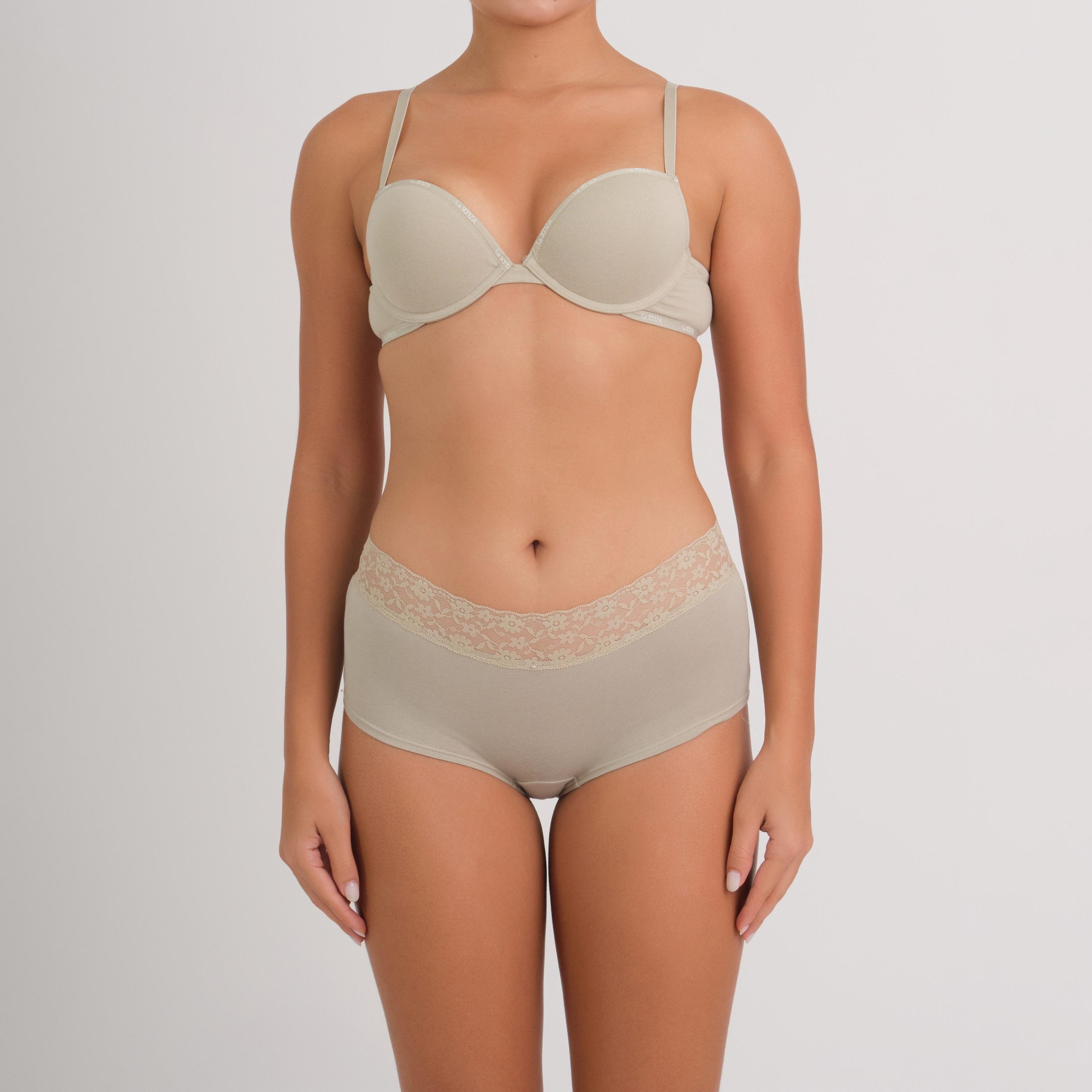 سراويل داخلية نسائية بنمط شورت بويز عصرية من الدانتيل بتغطية كاملة من لا سنزا-women-clothing-lingerie-panties-image-2
