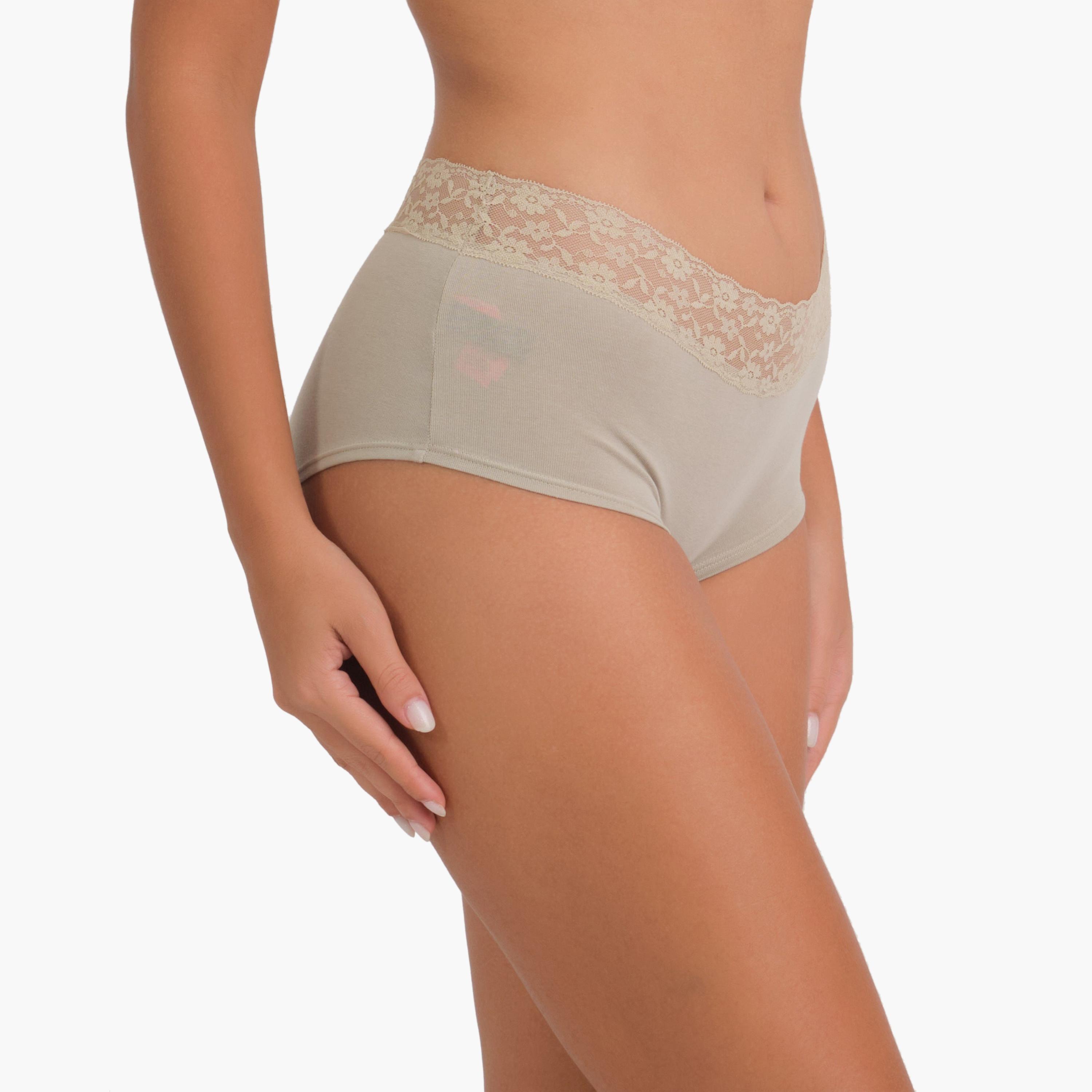 سراويل داخلية نسائية بنمط شورت بويز عصرية من الدانتيل بتغطية كاملة من لا سنزا-women-clothing-lingerie-panties-image-3