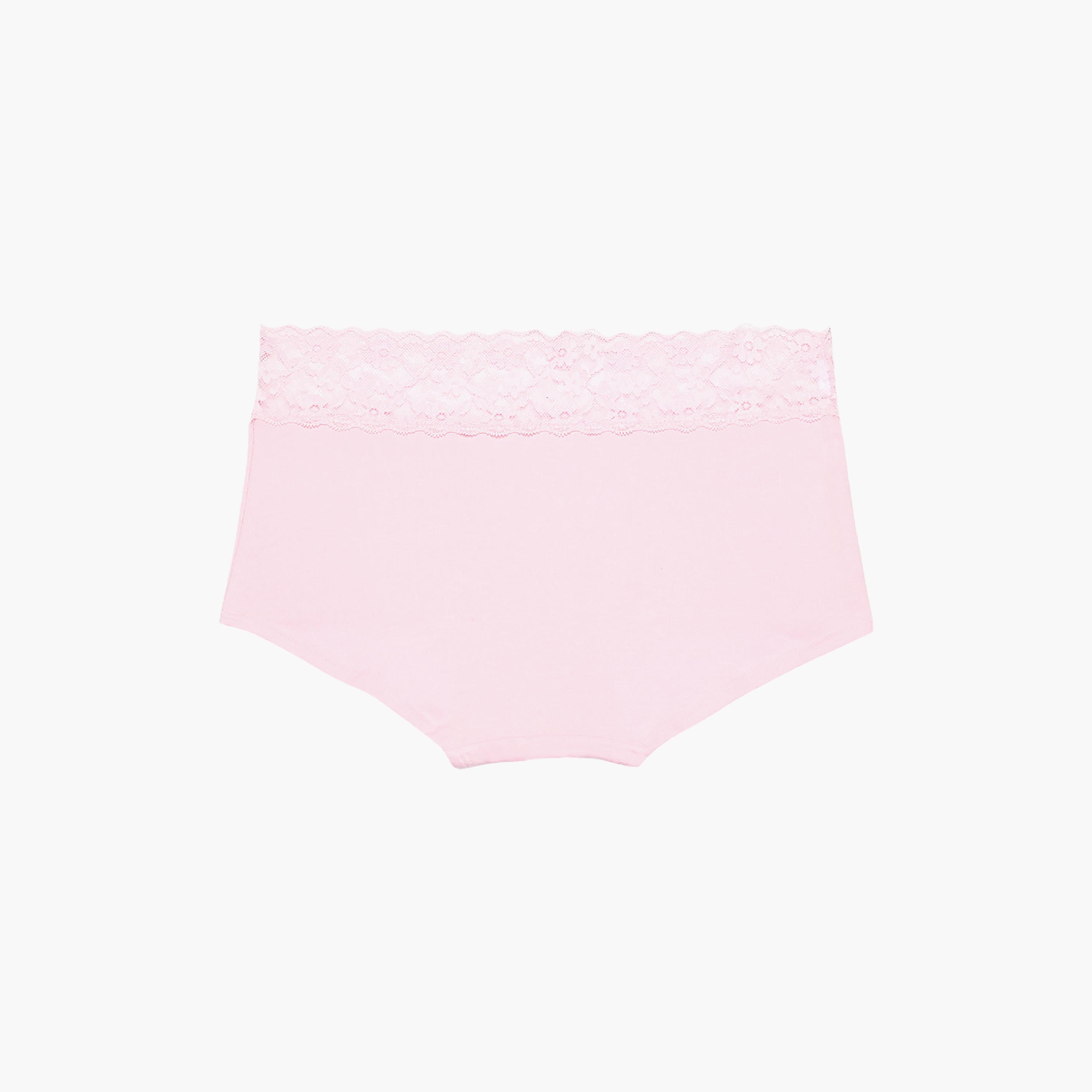 ملابس داخلية نسائية بوي شورت تغطية كاملة دانتيل قطن من لا سينزا-women-clothing-lingerie-panties-image-24