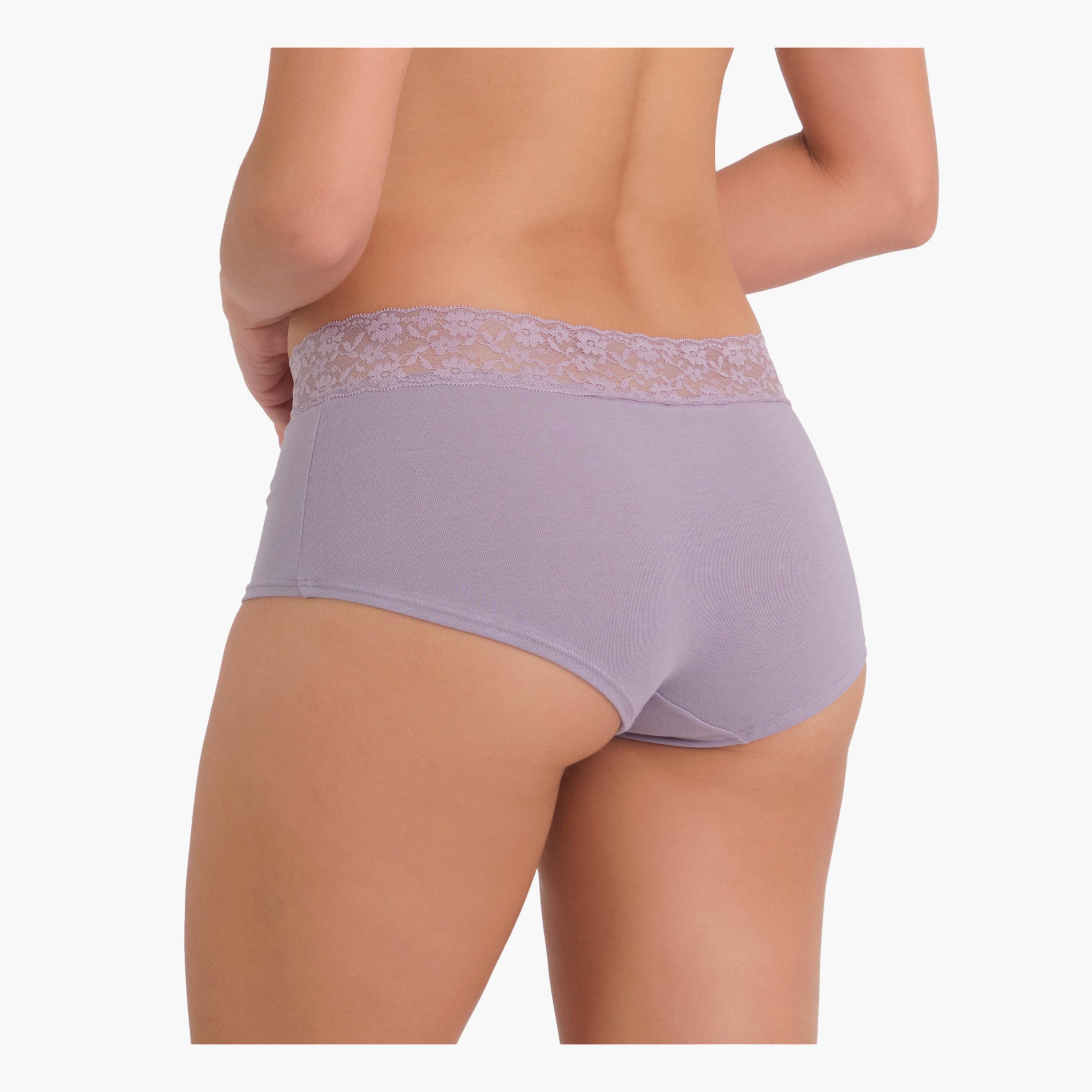 سراويل داخلية نسائية بنمط شورت بويز عصرية من الدانتيل بتغطية كاملة من لا سنزا-women-clothing-lingerie-panties-image-9