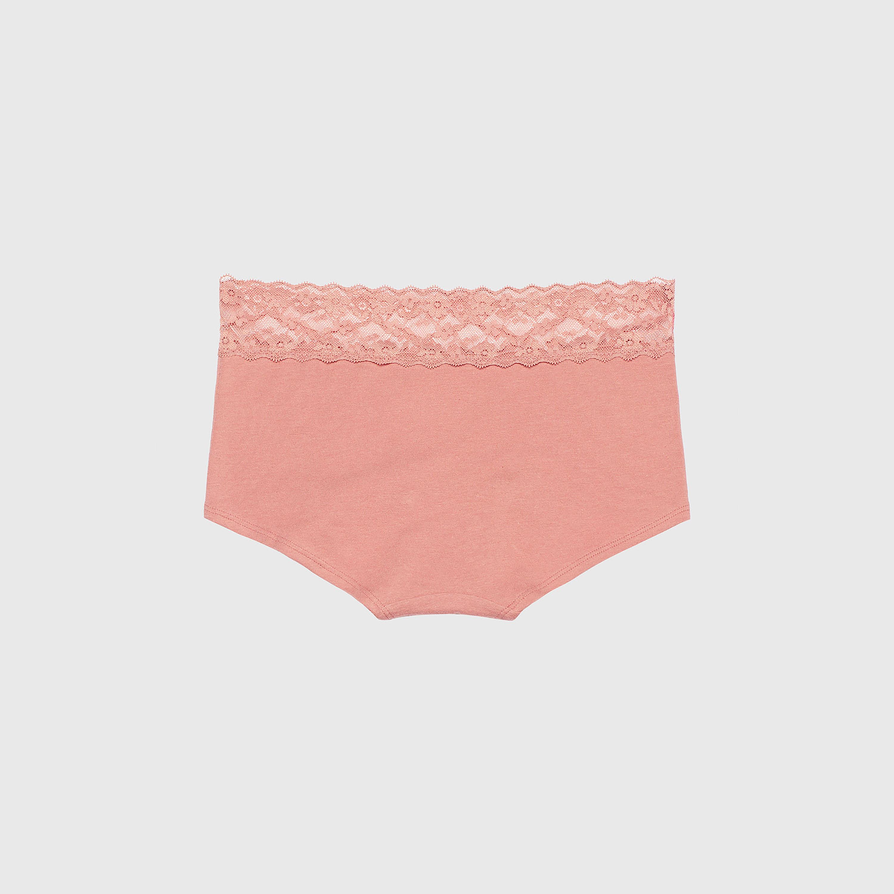 ملابس داخلية نسائية بوي شورت تغطية كاملة دانتيل قطن من لا سينزا-women-clothing-lingerie-panties-image-4