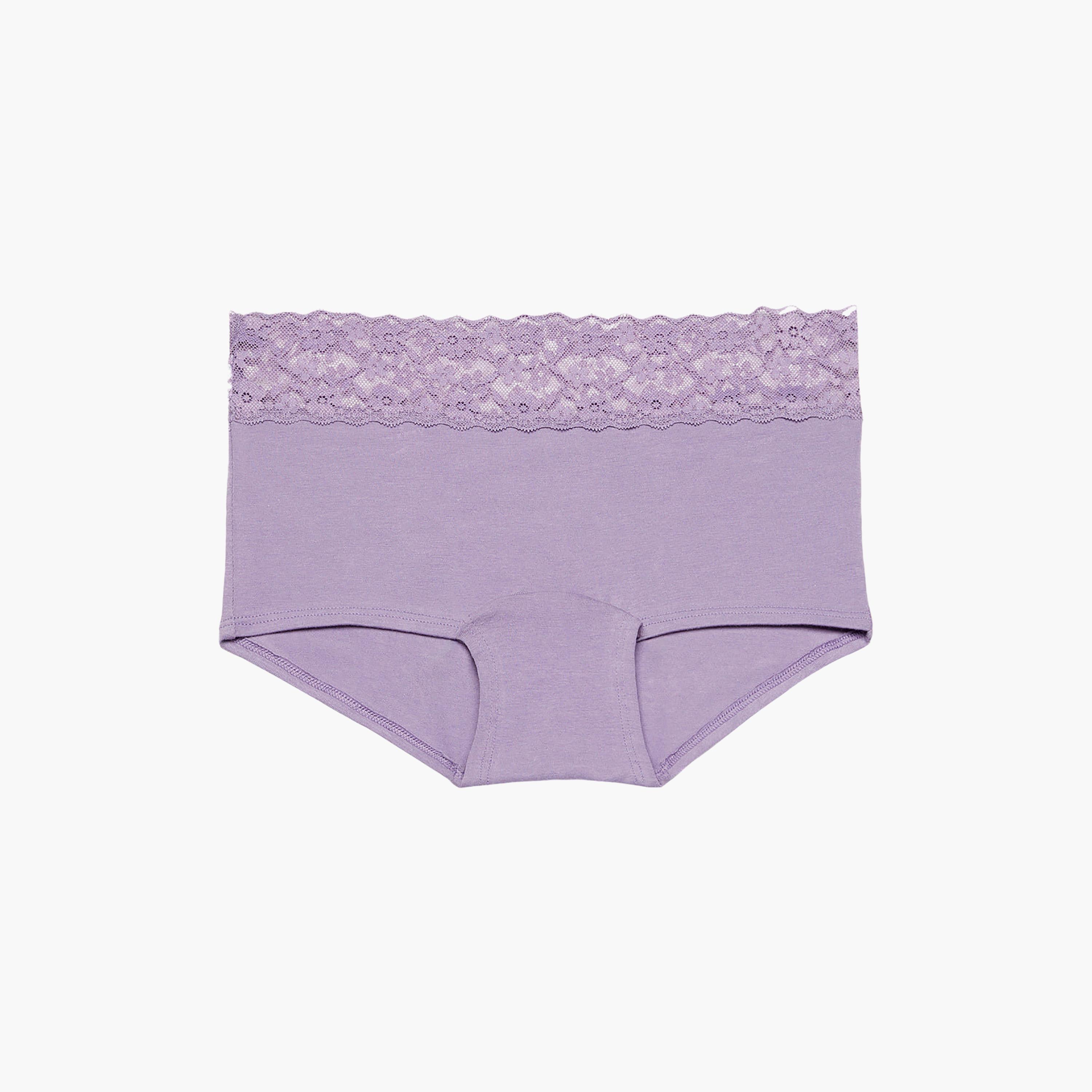 ملابس داخلية نسائية بوي شورت تغطية كاملة دانتيل قطن من لا سينزا-women-clothing-lingerie-panties-image-28