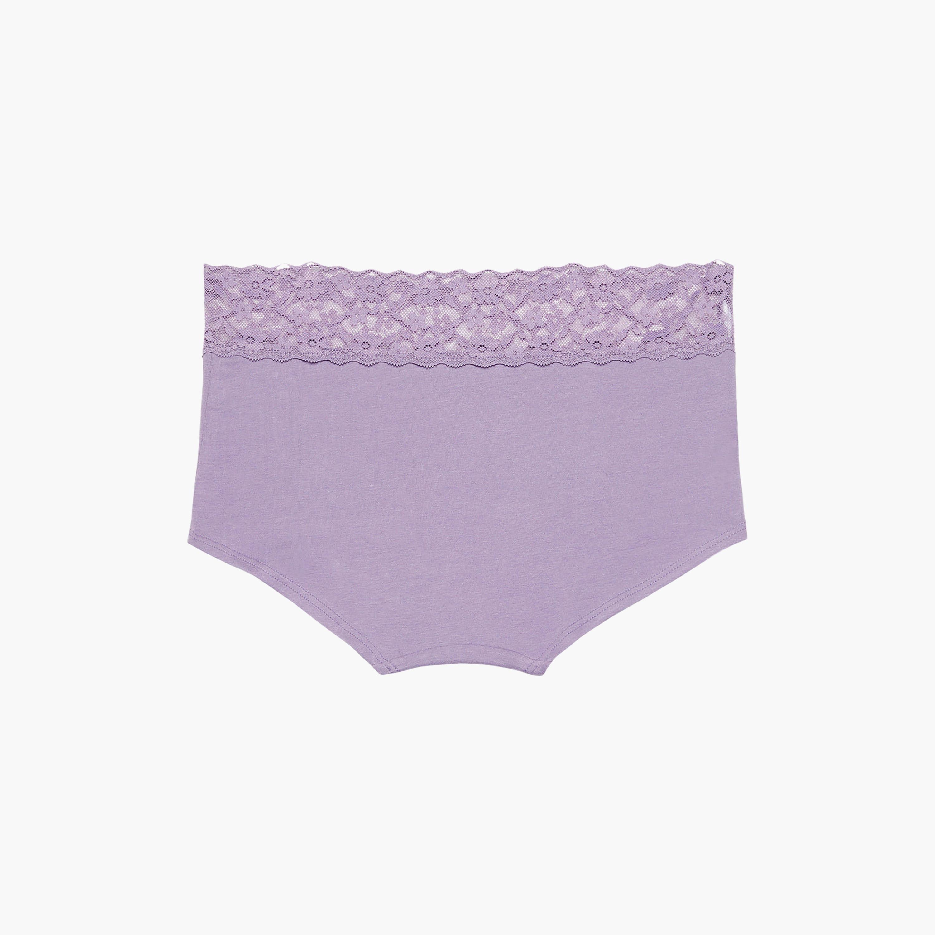 ملابس داخلية نسائية بوي شورت تغطية كاملة دانتيل قطن من لا سينزا-women-clothing-lingerie-panties-image-29