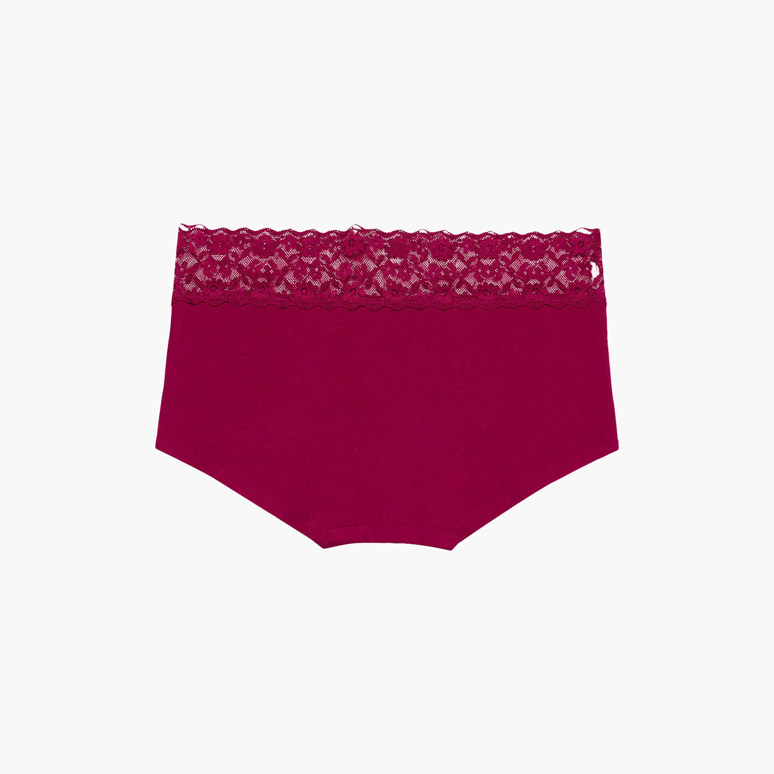 ملابس داخلية نسائية بوي شورت تغطية كاملة دانتيل قطن من لا سينزا-women-clothing-lingerie-panties-image-12