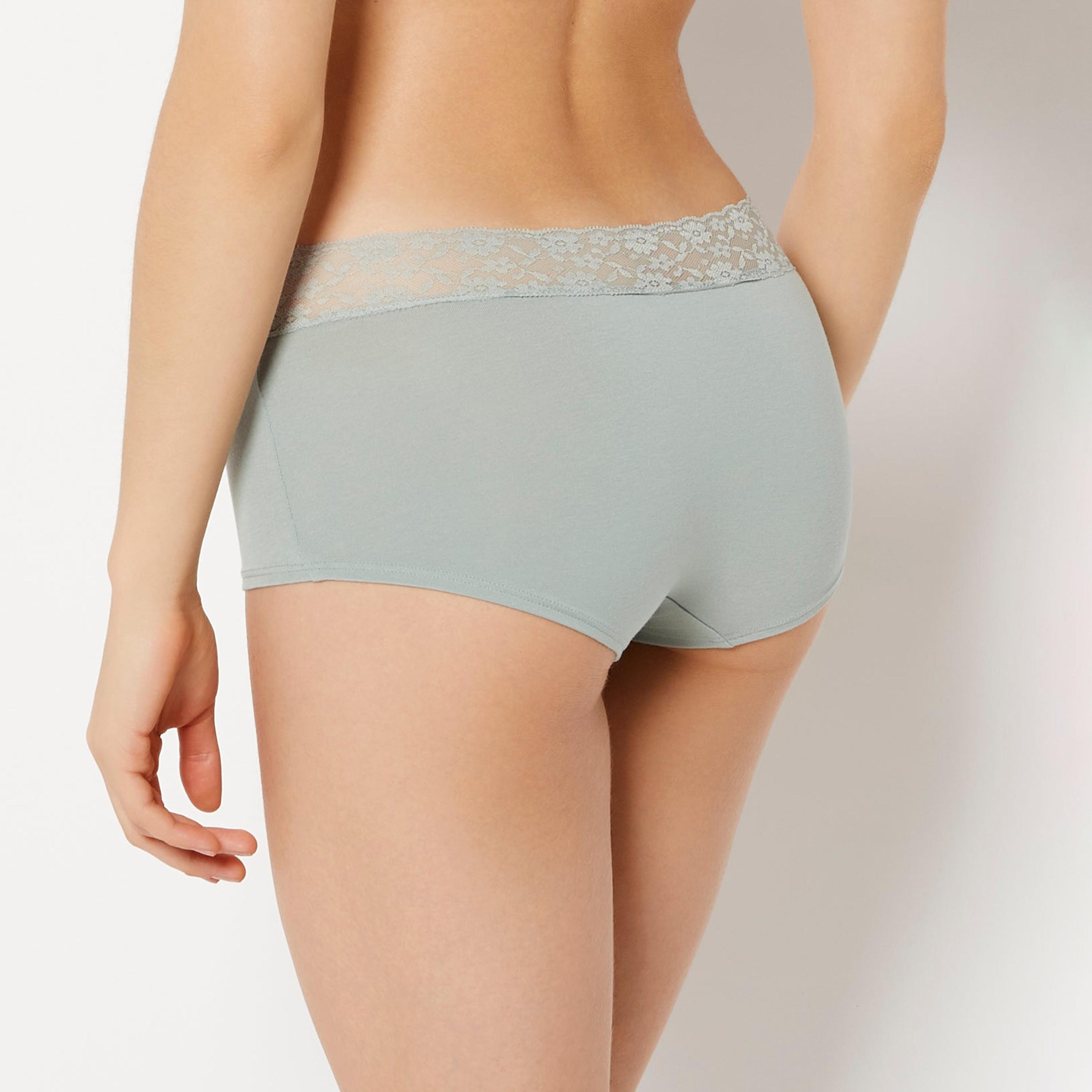 سراويل داخلية نسائية بنمط شورت بويز عصرية من الدانتيل بتغطية كاملة من لا سنزا-women-clothing-lingerie-panties-image-3