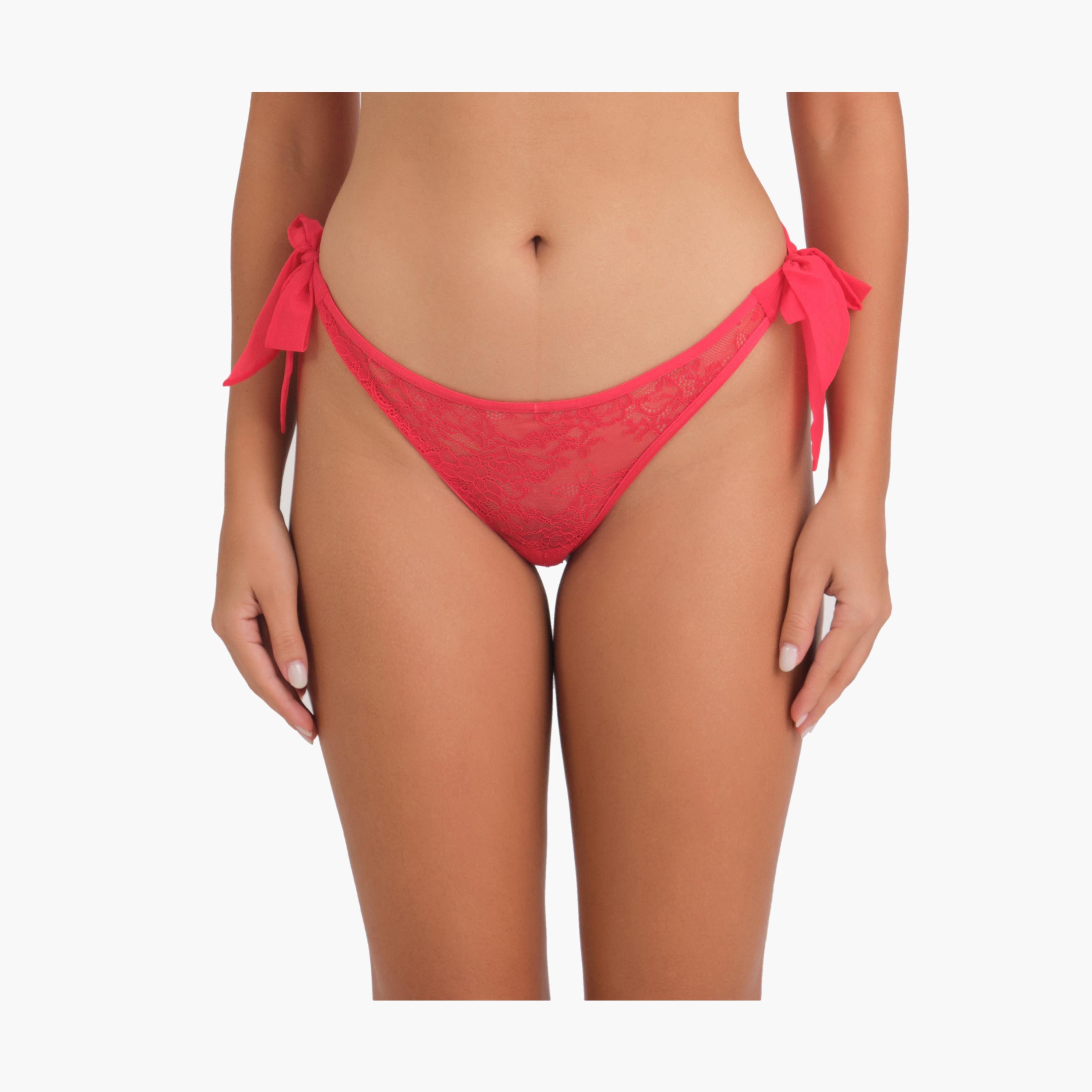 سراويل داخلية نسائية ثونج مثيرة بالدانتيل بتغطية منخفضة من لا سنزا-women-clothing-lingerie-panties-image-4