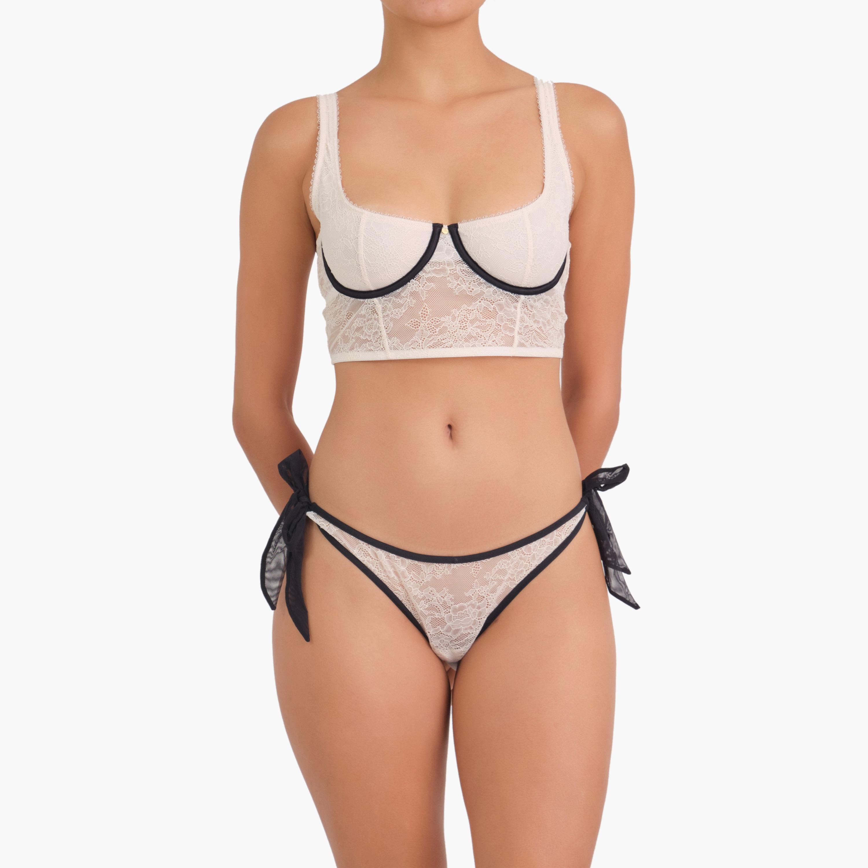 سراويل داخلية نسائية ثونج مثيرة بالدانتيل بتغطية منخفضة من لا سنزا-women-clothing-lingerie-panties-image-2