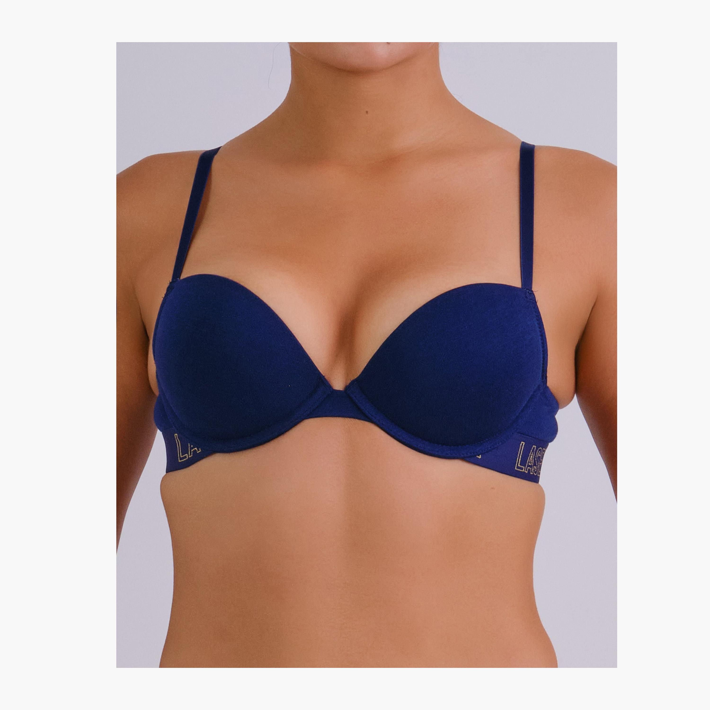 La Senza Wired Medium Support Padded Women's Push-Up Plunge Bra-women-clothing-lingerie-bras-image-1