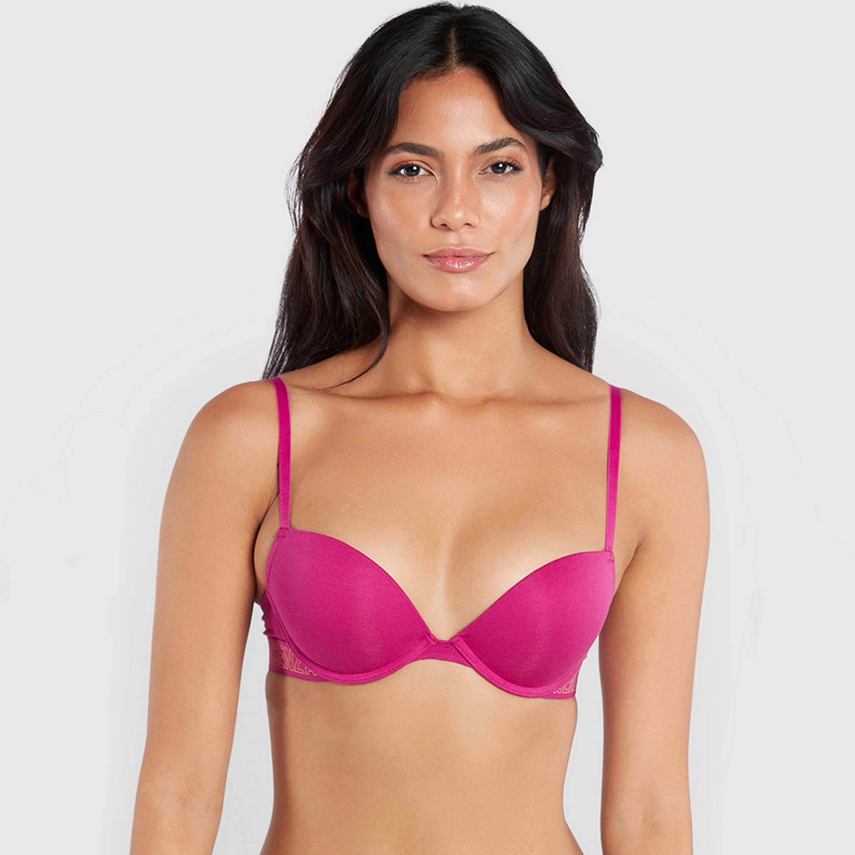 حمالة صدر نسائية بوش أب بأسلاك وداعمة متوسطة ومبطنة، قطن ريمكس من لا سنزا-women-clothing-lingerie-bras-image-5