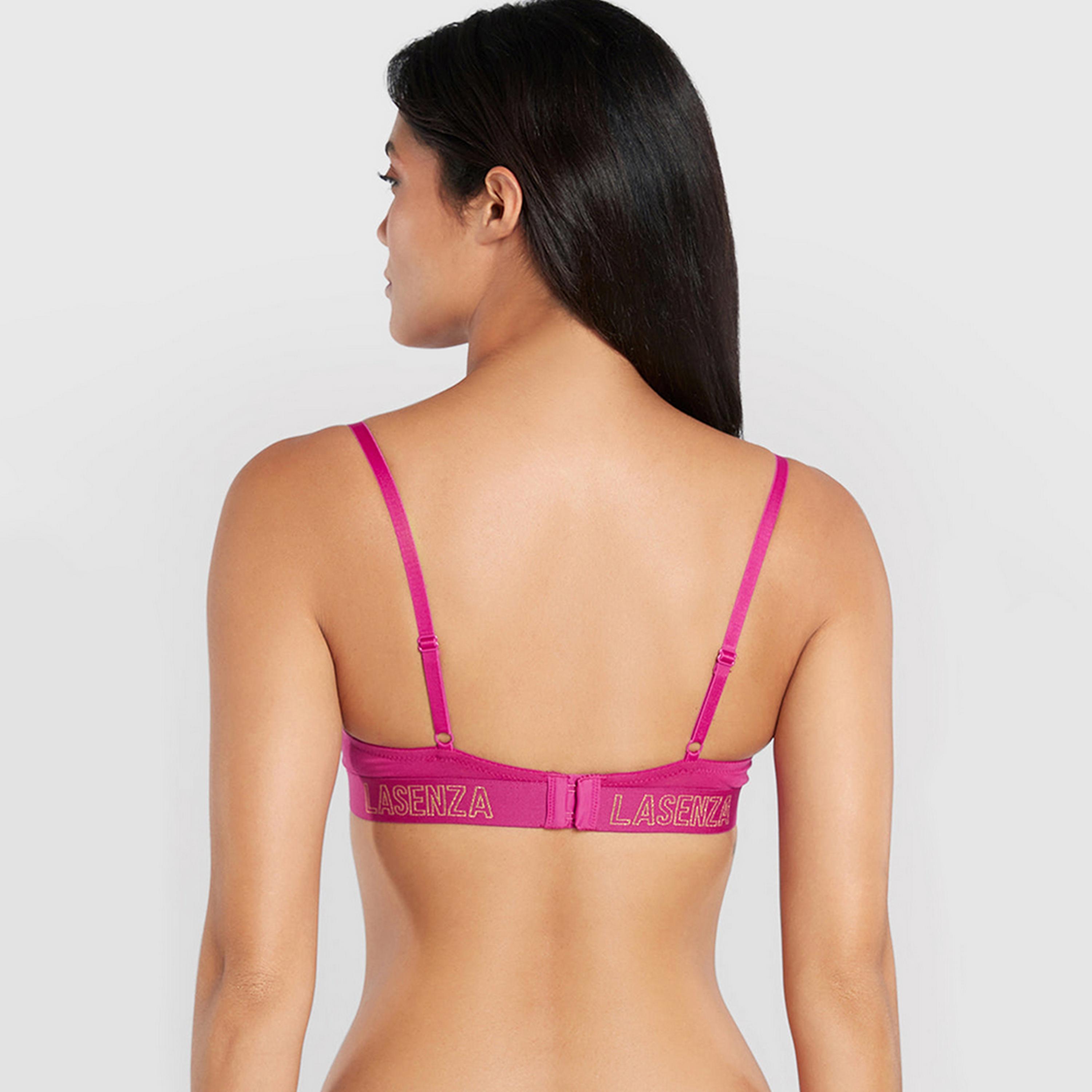 حمالة صدر نسائية بوش أب بأسلاك وداعمة متوسطة ومبطنة، قطن ريمكس من لا سنزا-women-clothing-lingerie-bras-image-8
