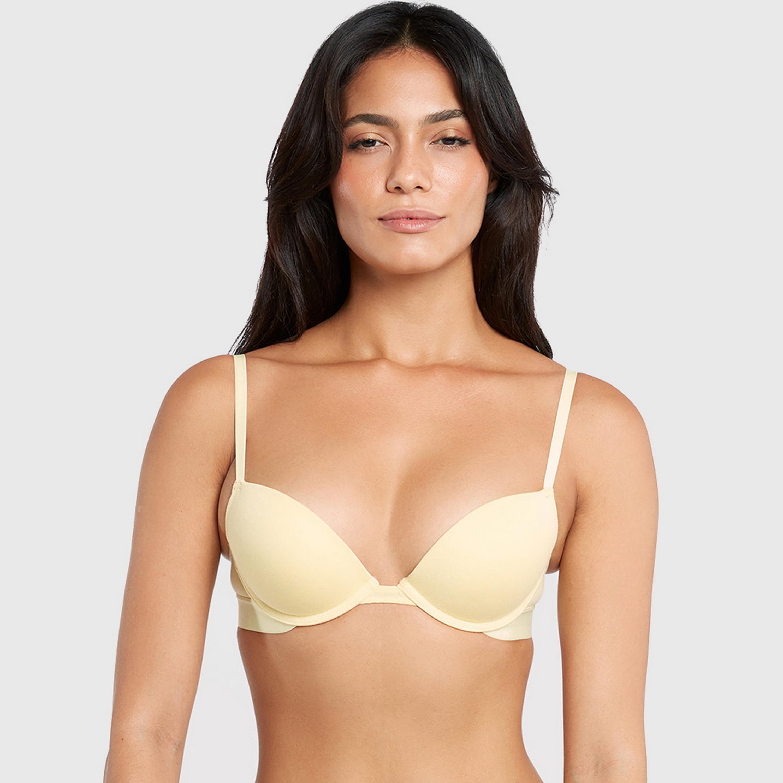 حمالة صدر نسائية بوش أب بأسلاك وداعمة متوسطة ومبطنة، قطن ريمكس من لا سنزا-women-clothing-lingerie-bras-image-13