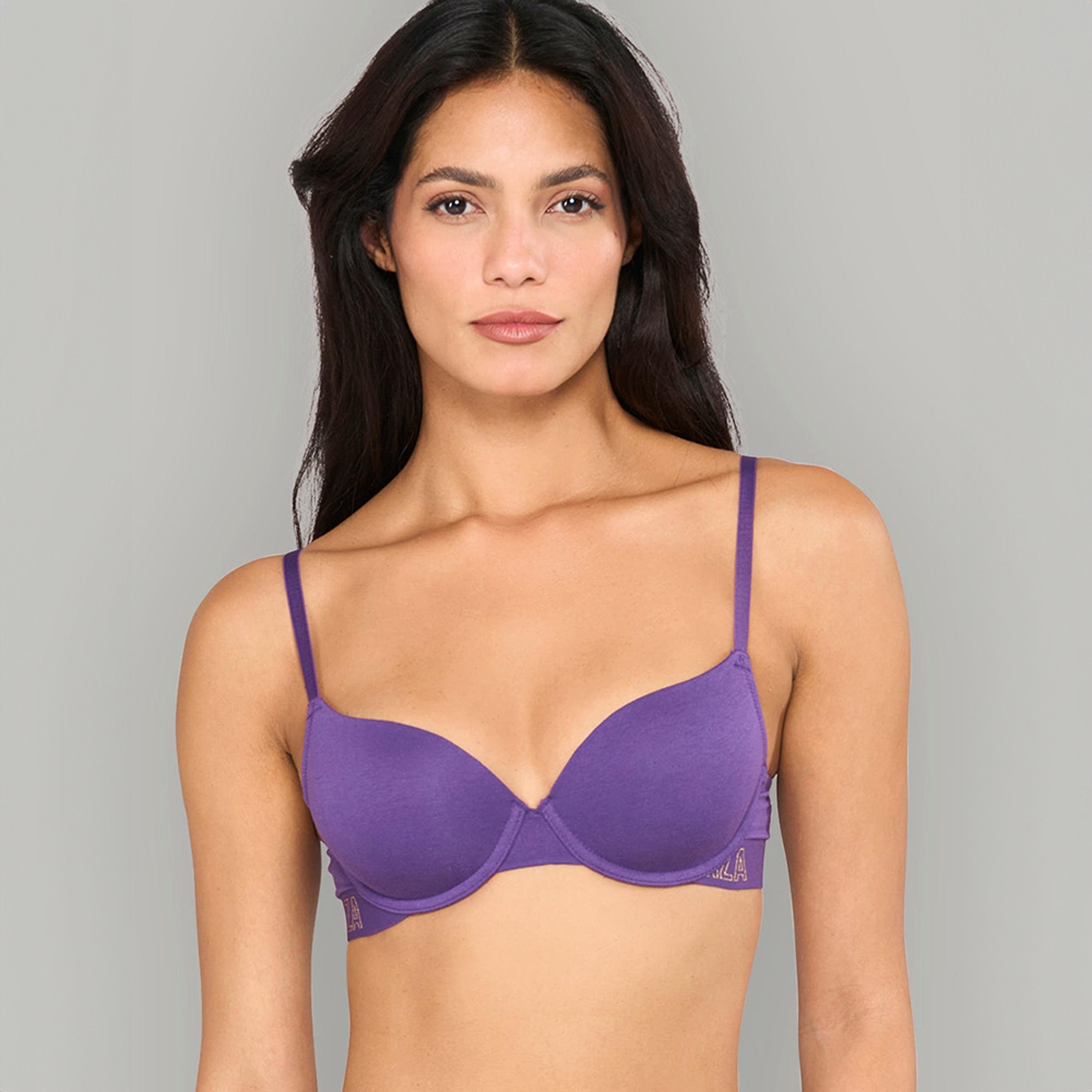 حمالة صدر ديمي نسائية مبطنة قليلًا بدعم متوسط بسلك "ريميكس" من لا سينزا-women-clothing-lingerie-bras-image-5