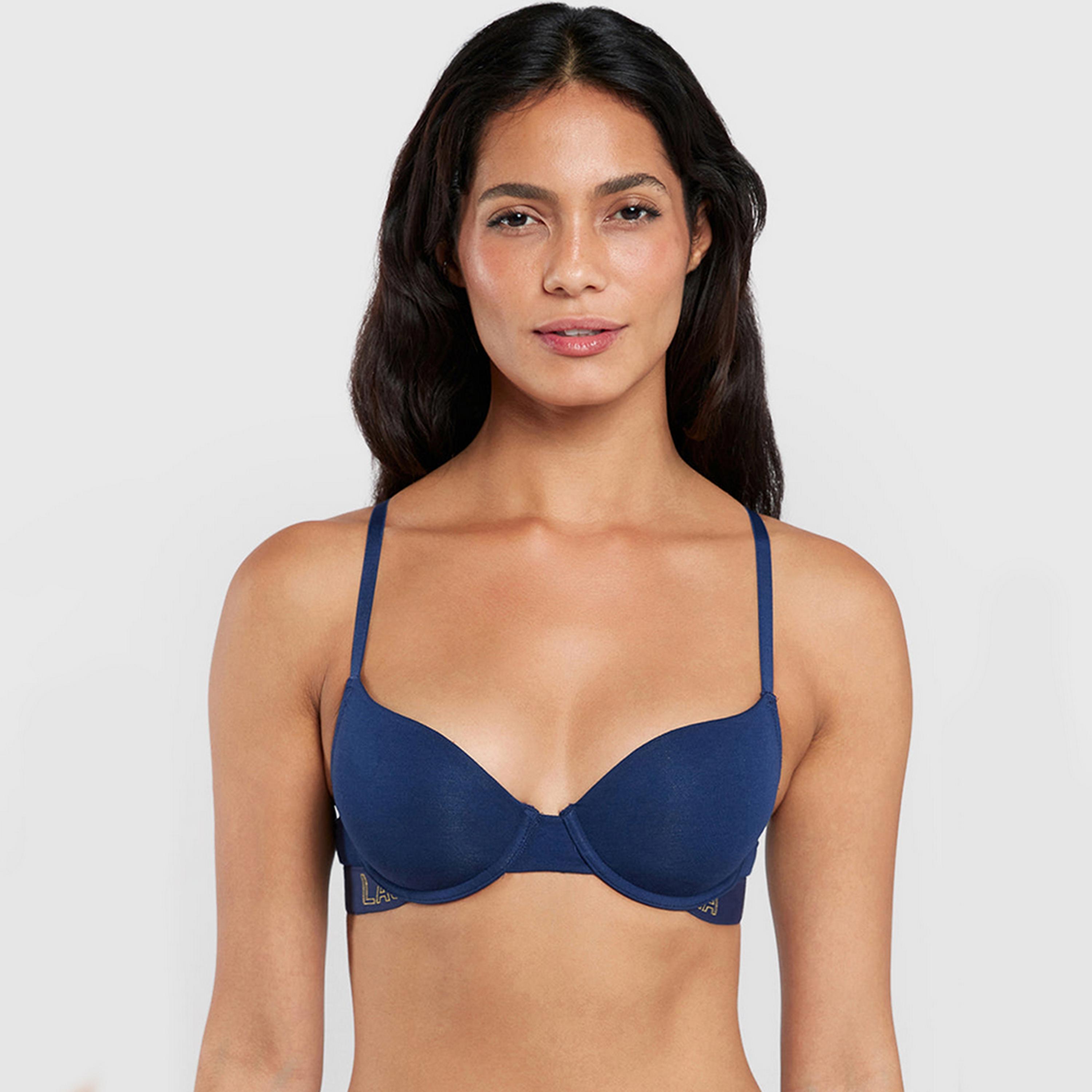 La Senza Remix Cotton Wired Medium Support Lightly Padded Women's Demi Bra-women-clothing-lingerie-bras-image-9
