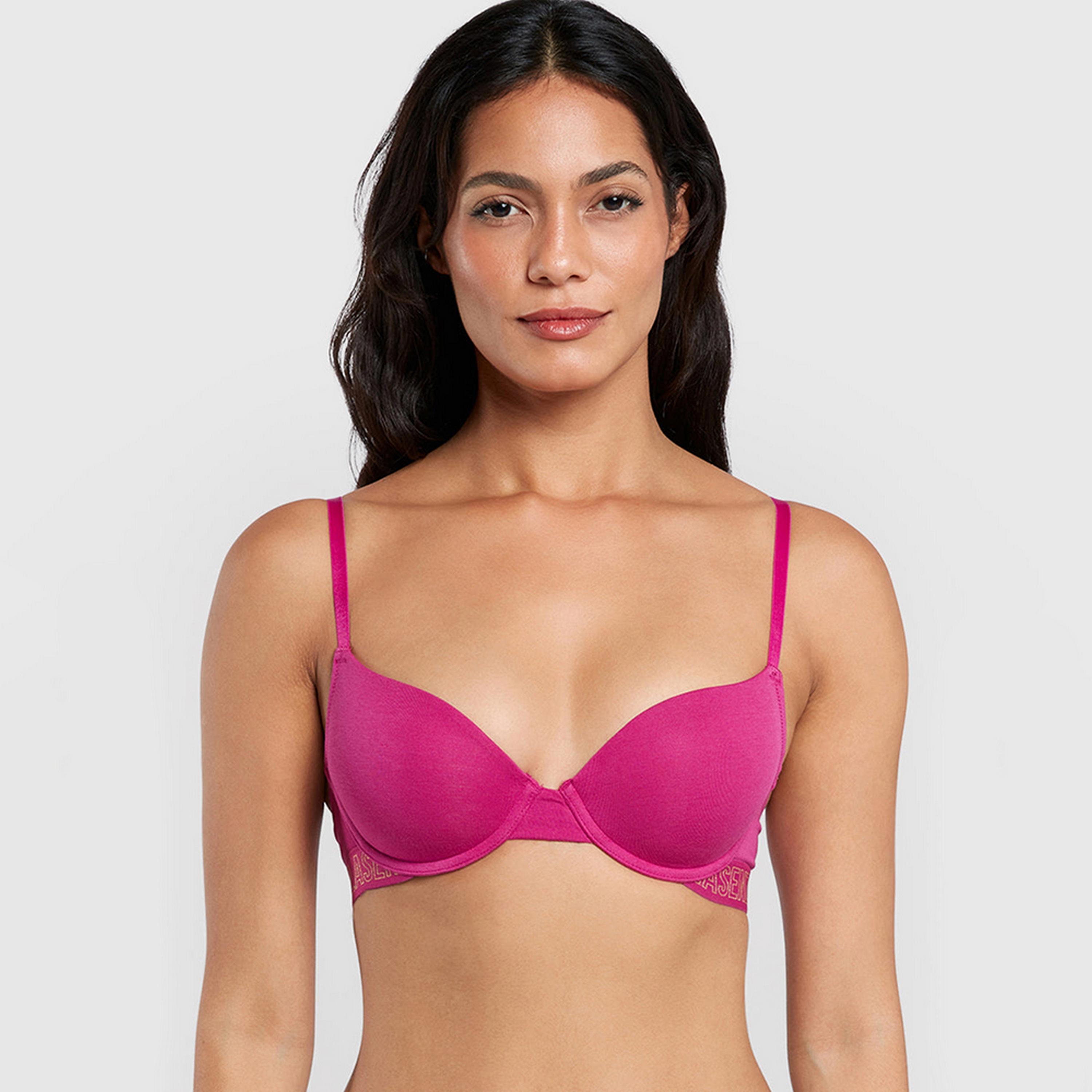 La Senza Remix Cotton Wired Medium Support Lightly Padded Women's Demi Bra-women-clothing-lingerie-bras-image-5