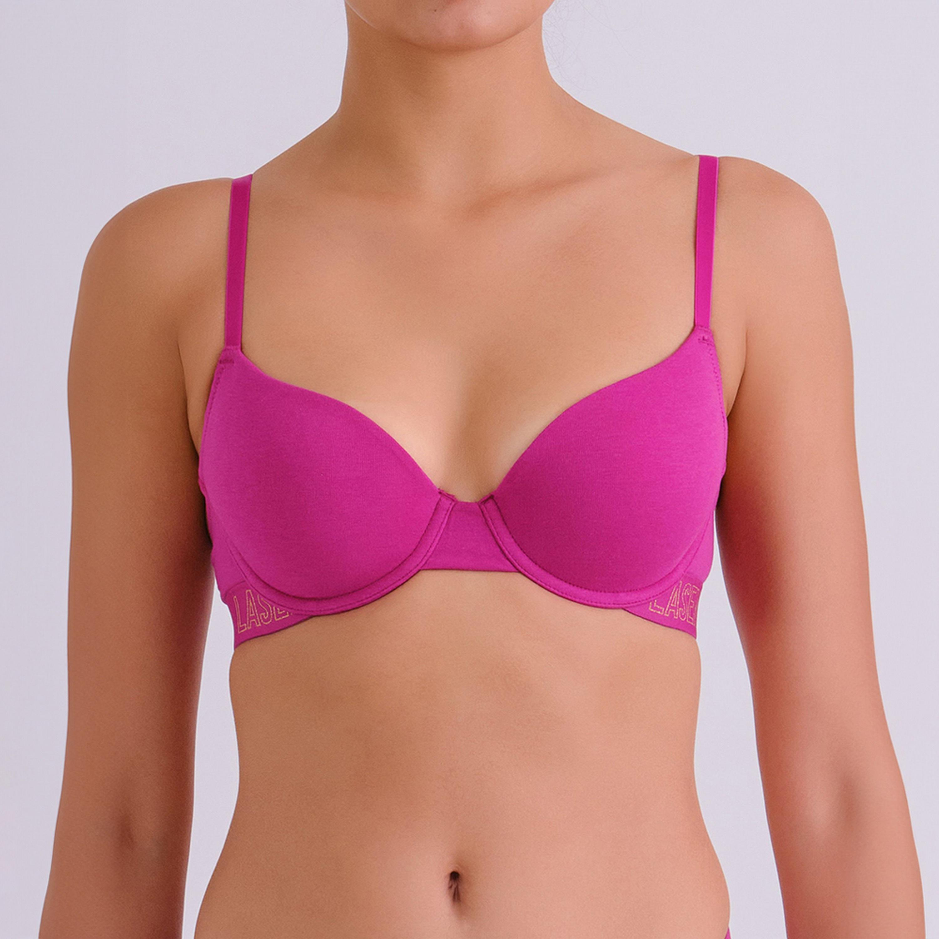 La Senza Everyday Wired Medium Support Padded Women's Demi Bra-women-clothing-lingerie-bras-image-6