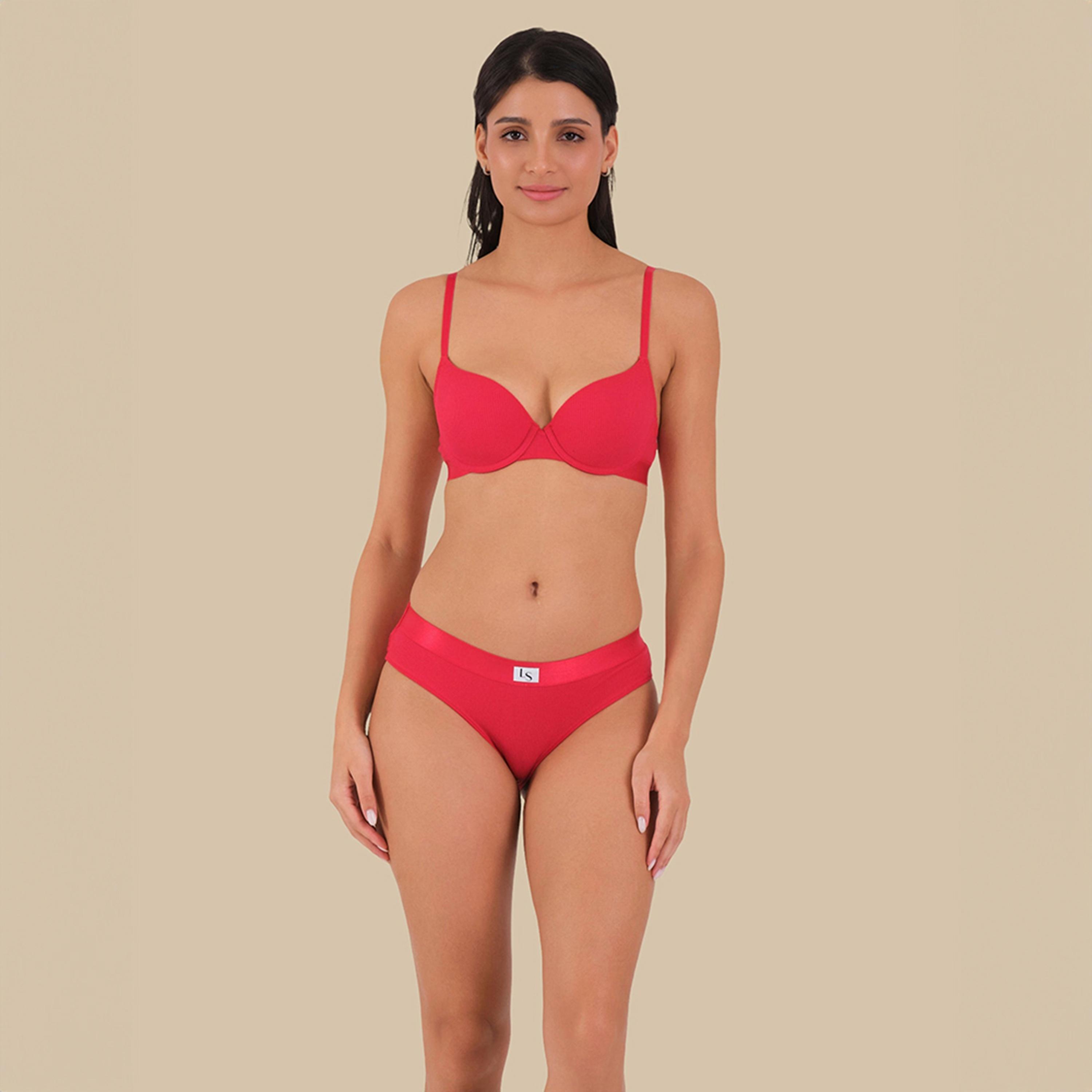 حمالة صدر ديمي نسائية مبطنة قليلًا بدعم متوسط بسلك أساسي من لا سينزا-women-clothing-lingerie-bras-image-6