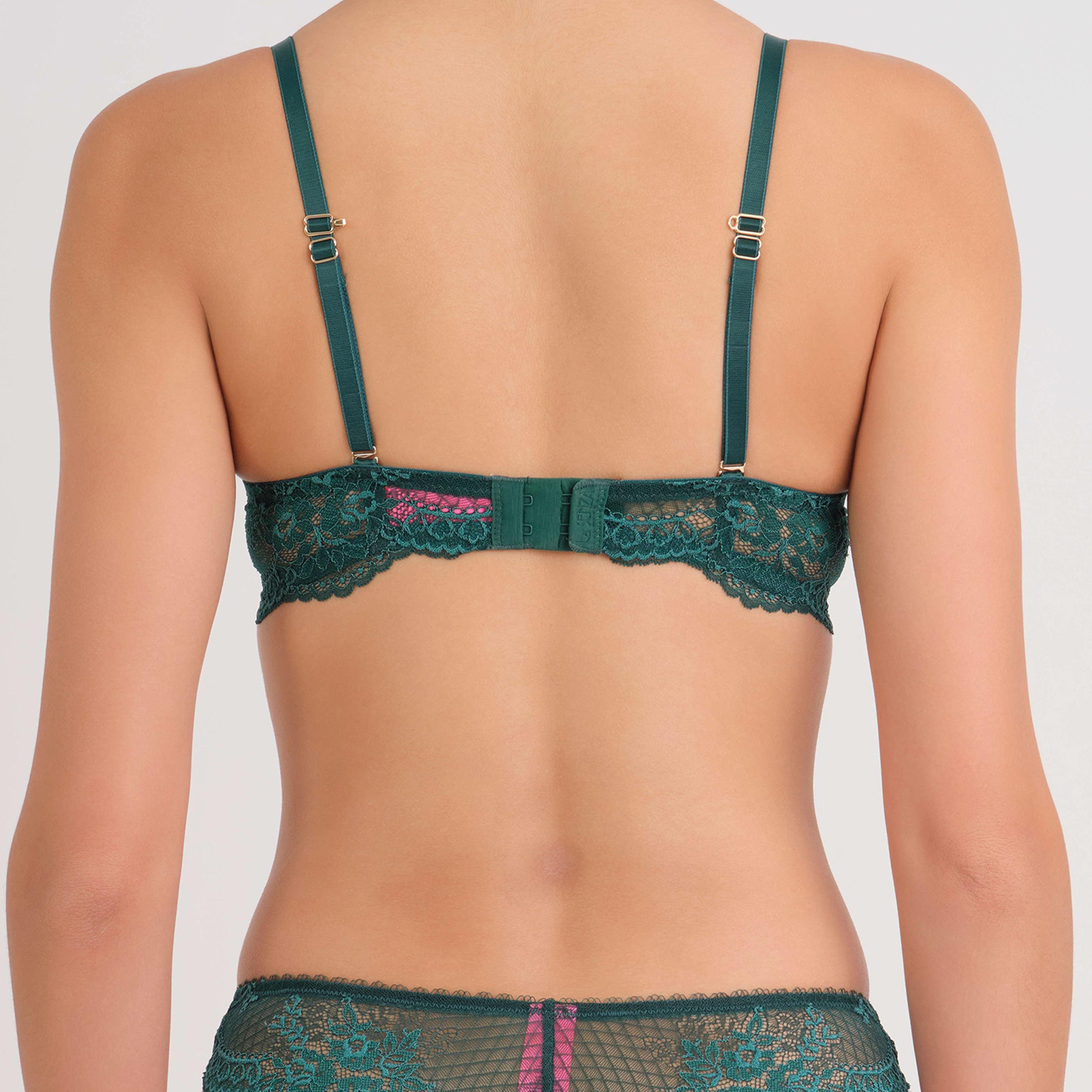 La Senza Gel Padding Lace Wired Medium Support Padded Women's Push-Up Plunge Bra-women-clothing-lingerie-bras-image-9