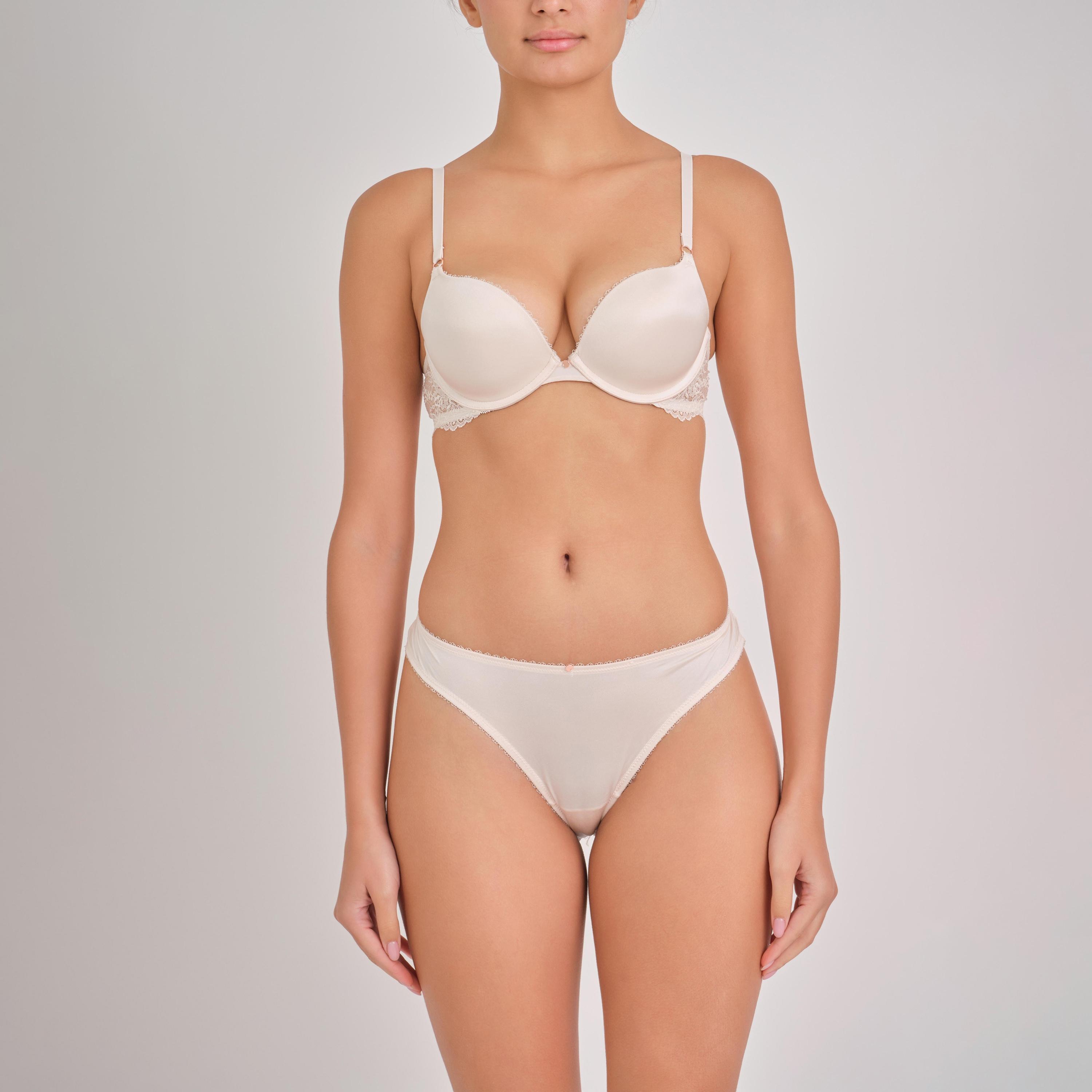 La Senza Gel Padding Lace Wired Medium Support Padded Women's Push-Up Plunge Bra-women-clothing-lingerie-bras-image-2