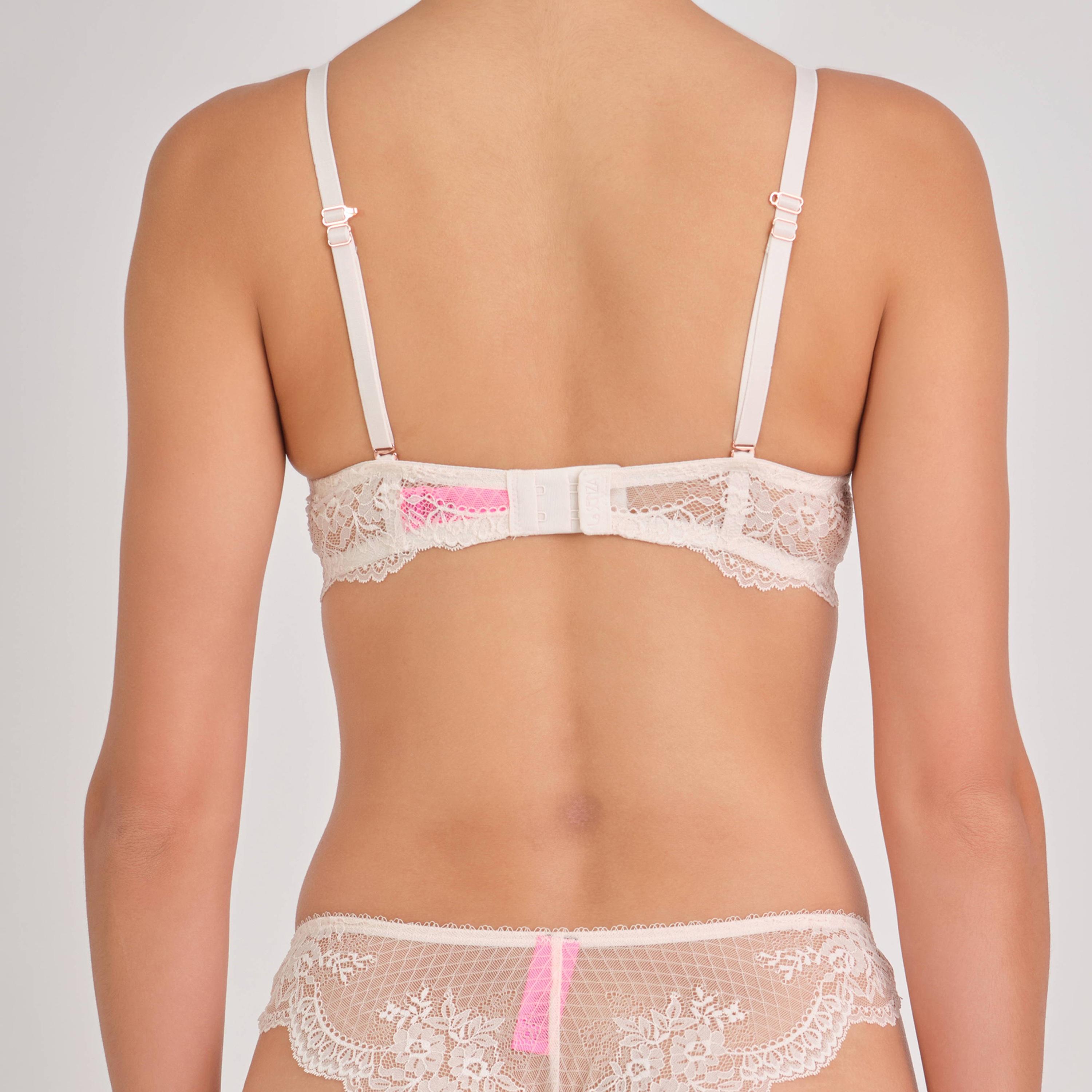 La Senza Gel Padding Lace Wired Medium Support Padded Women's Push-Up Plunge Bra-women-clothing-lingerie-bras-image-4