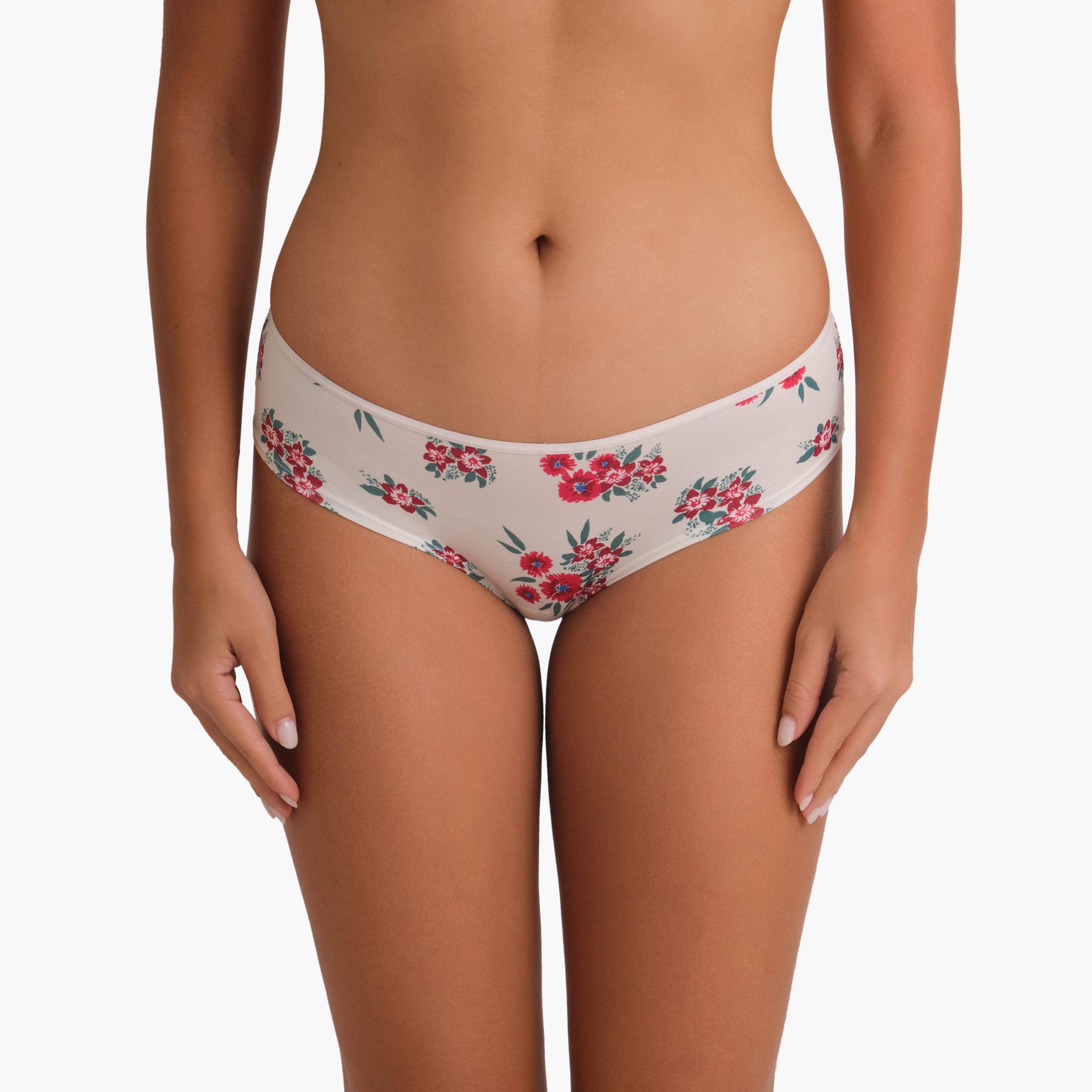 La Senza Ultrasoft Multicolor Floral Full Coverage Women's Hipster Panties-women-clothing-lingerie-panties-image-1