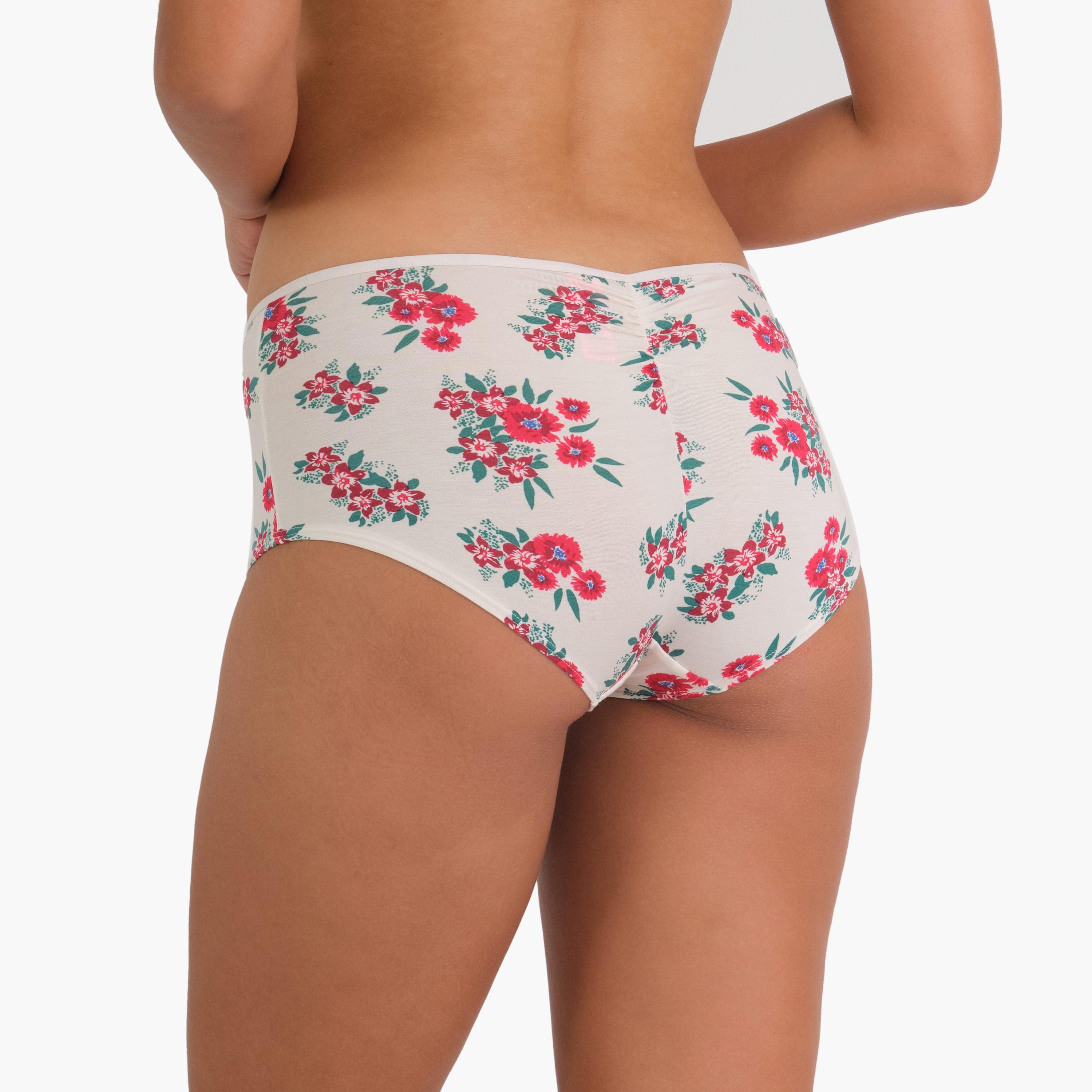 La Senza Ultrasoft Multicolor Floral Full Coverage Women's Boyshort Panties-women-clothing-lingerie-panties-image-3