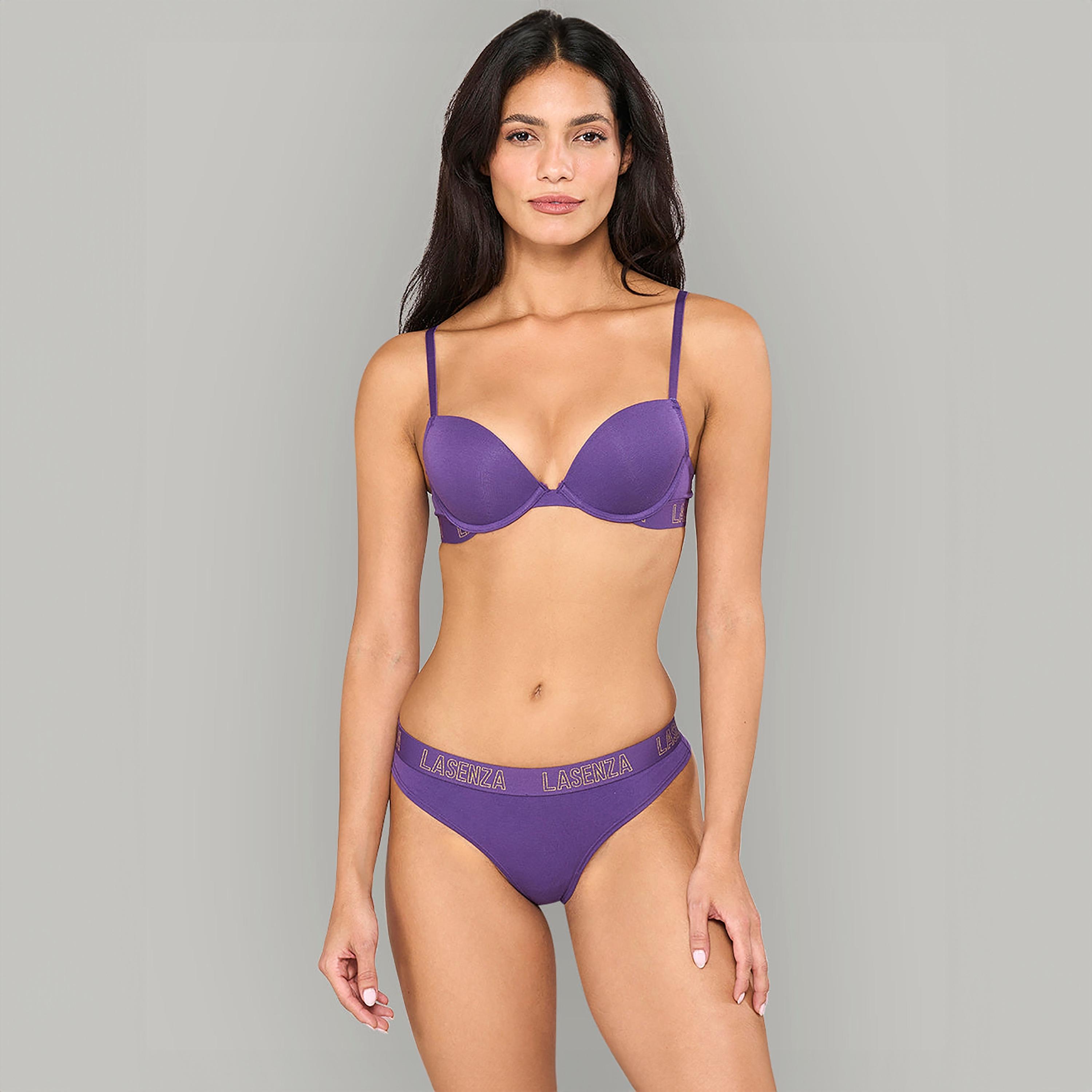 La Senza Remix Low Coverage Women's Thong Panty-women-clothing-lingerie-panties-image-2