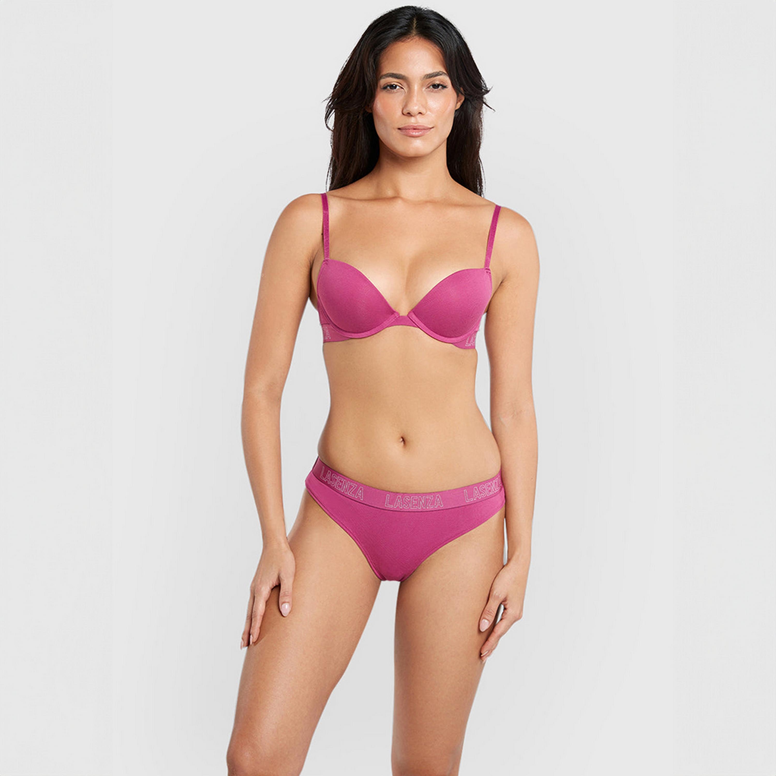 La Senza Cotton Low Coverage Women's Thongs-women-clothing-lingerie-panties-image-6