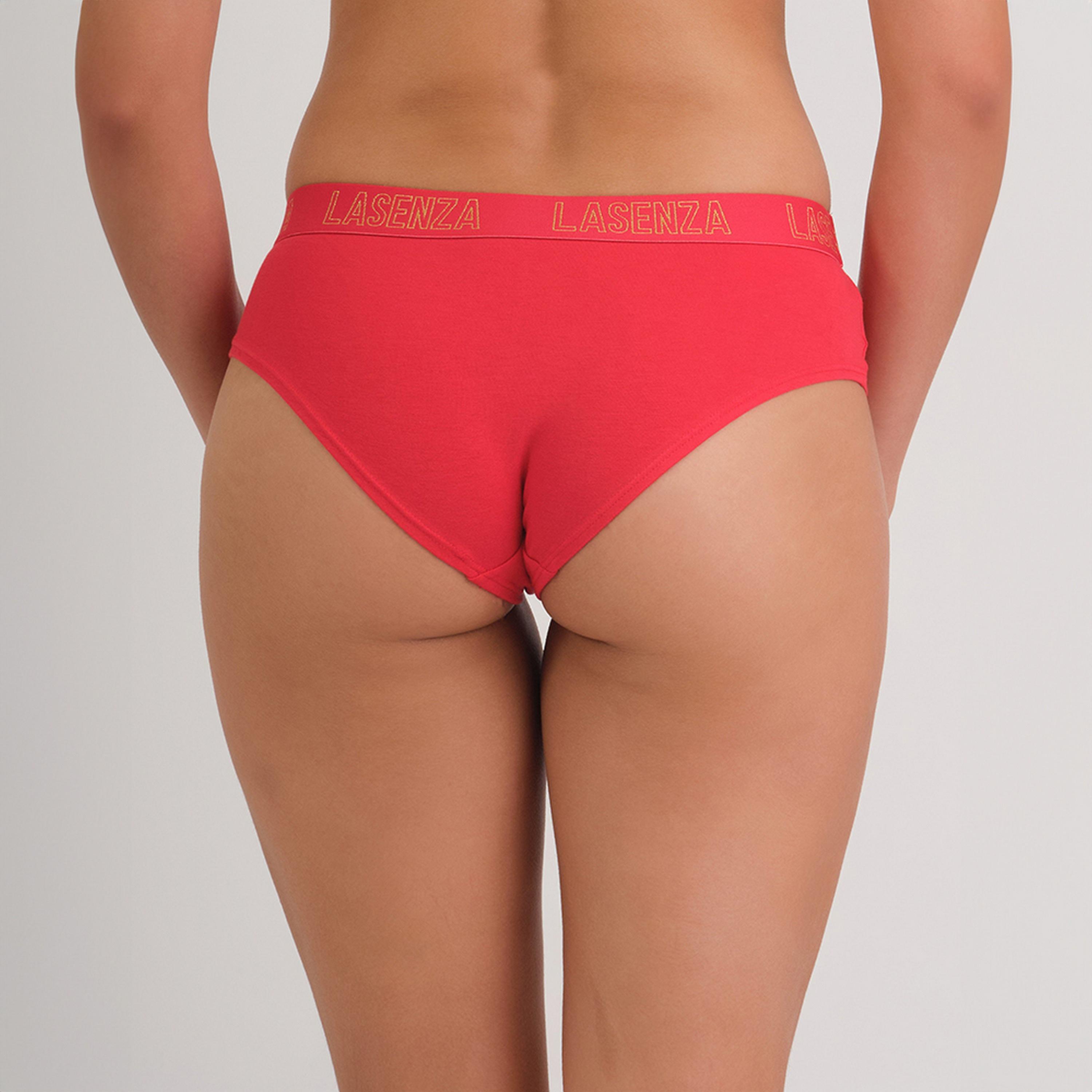La Senza Red Full Coverage Women's Hipster Panty-women-clothing-lingerie-panties-image-3