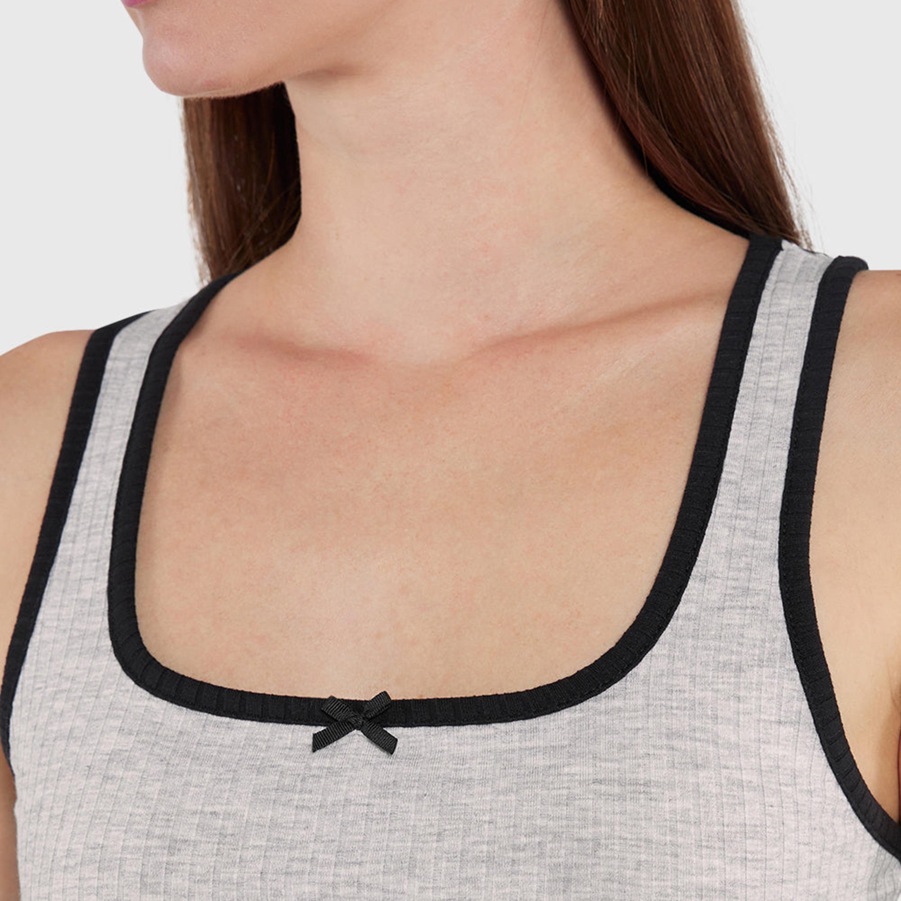 La Senza Textured Square Neck Sleeveless Women's Tank Top-women-clothing-nightwear-pyjamas-tops-image-2