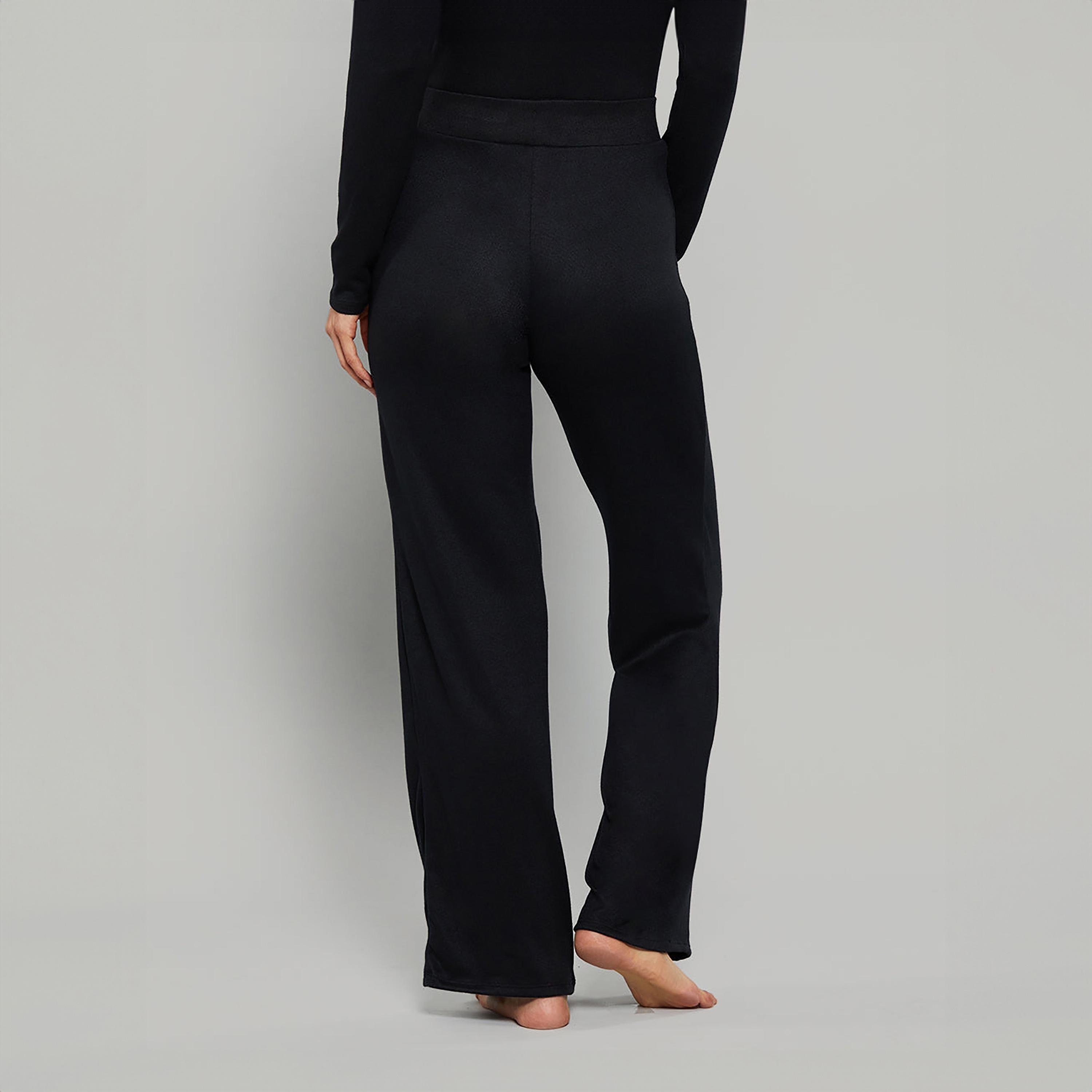 بنطلون نسائي سادة بخصر عالي ورباط من لا سينزا-women-clothing-nightwear-pyjamas-bottoms-image-4