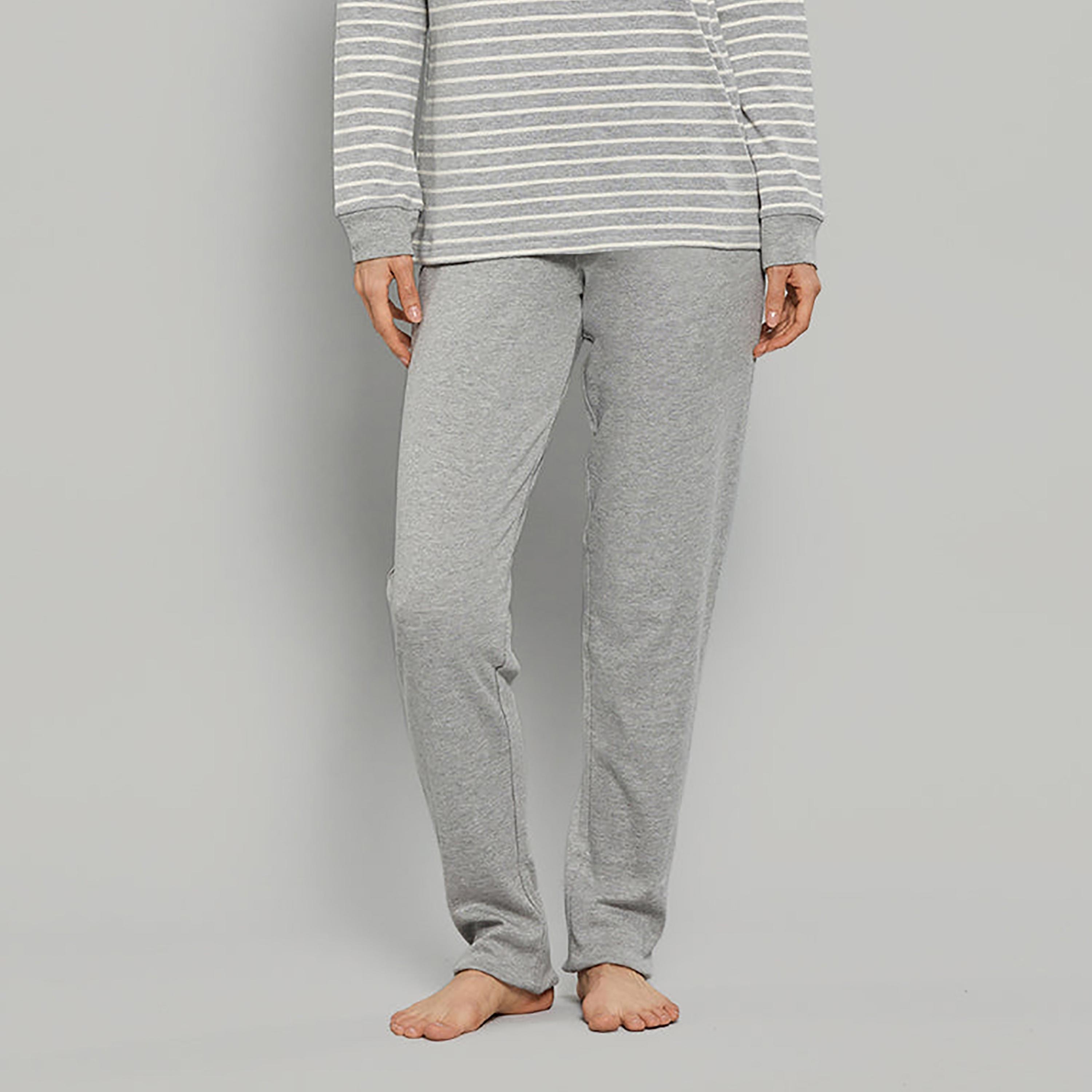 طقم بيجامة نسائية من قطعتين قميص وبيجامة مخططة من لا سينزا-women-clothing-nightwear-pyjamas-longsets-image-3