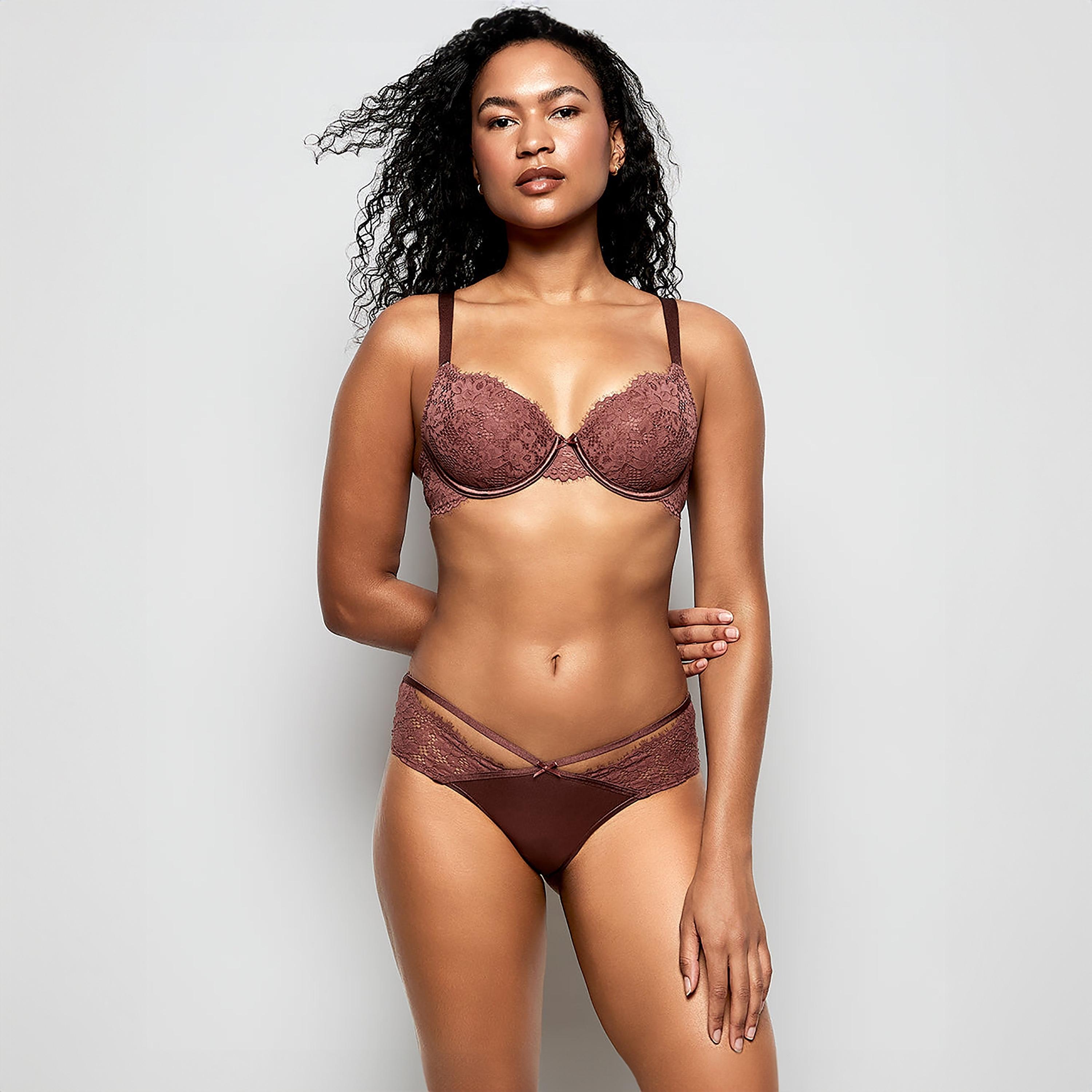 سروال داخلي نسائي متوسط التغطية من الدانتيل "ديفا" من لا سينزا-women-clothing-lingerie-panties-image-2