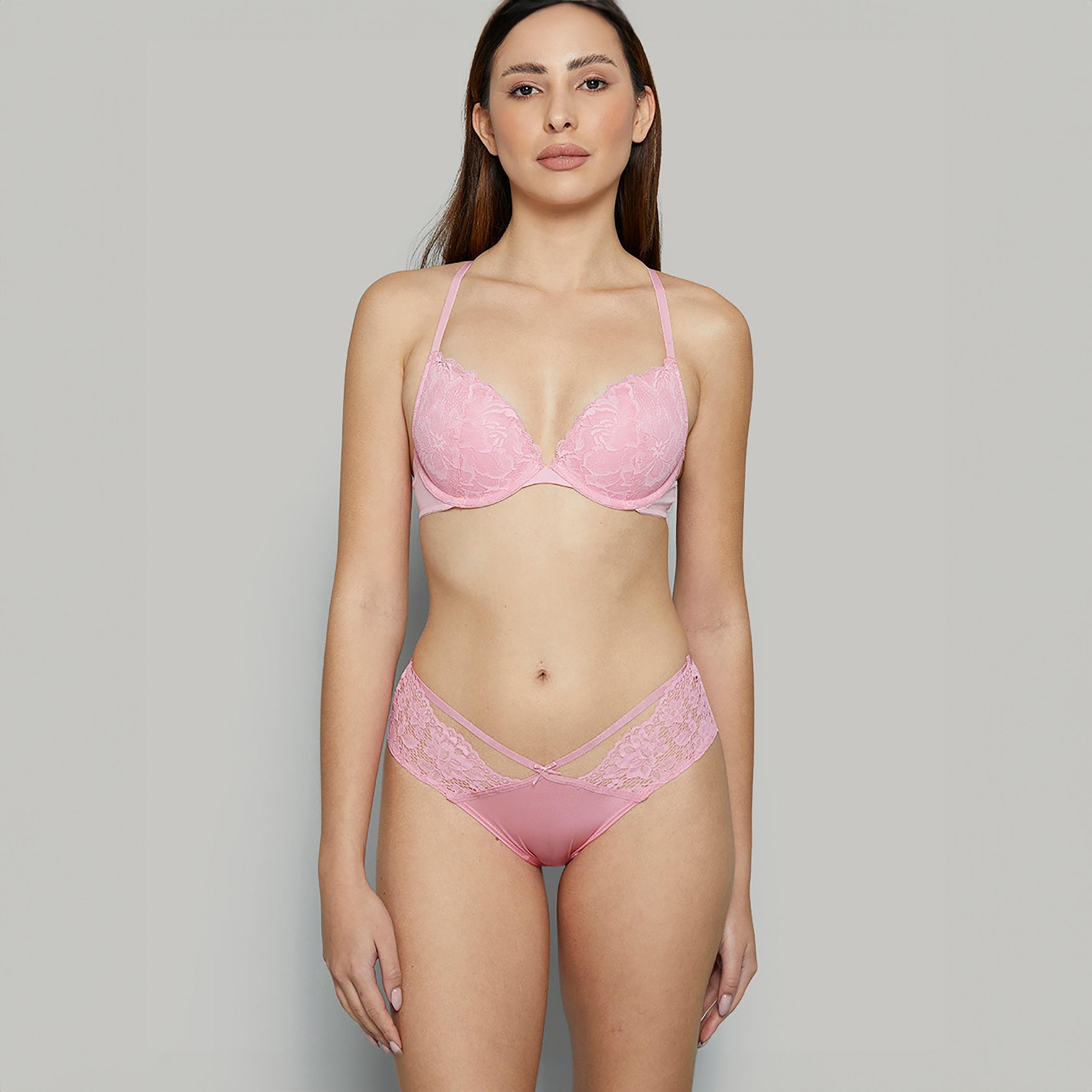 سروال داخلي نسائي متوسط التغطية من الدانتيل "ديفا" من لا سينزا-women-clothing-lingerie-panties-image-10