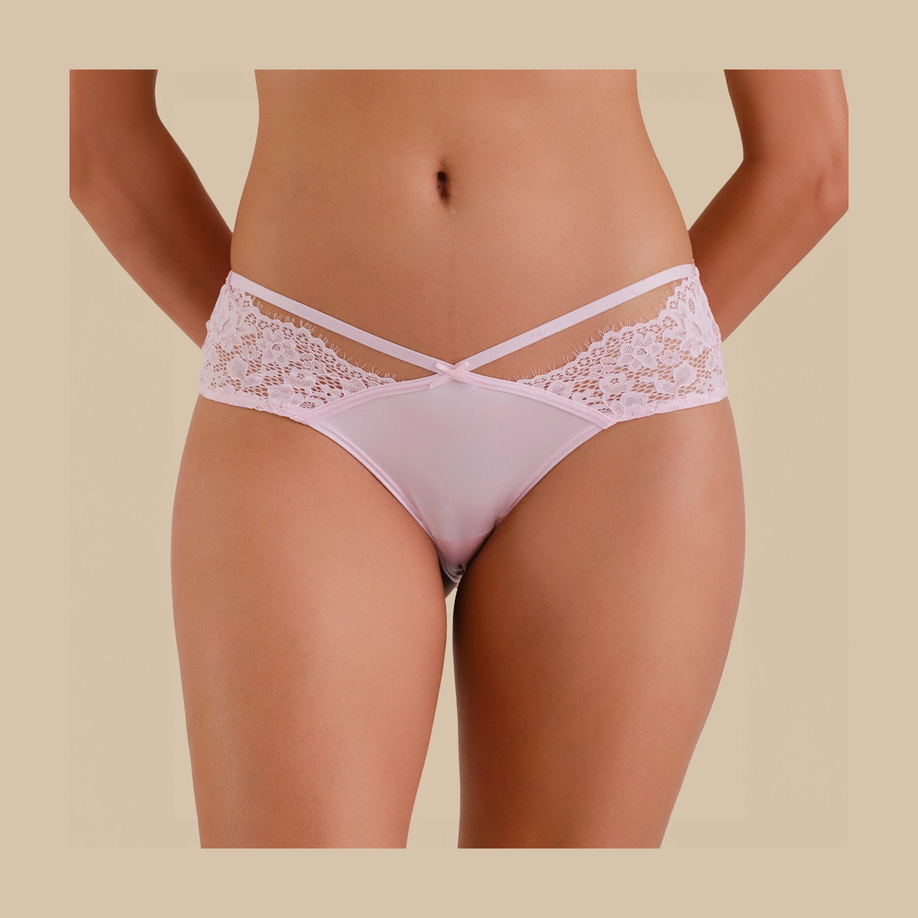 سروال داخلي نسائي متوسط التغطية من الدانتيل "ديفا" من لا سينزا-women-clothing-lingerie-panties-image-12