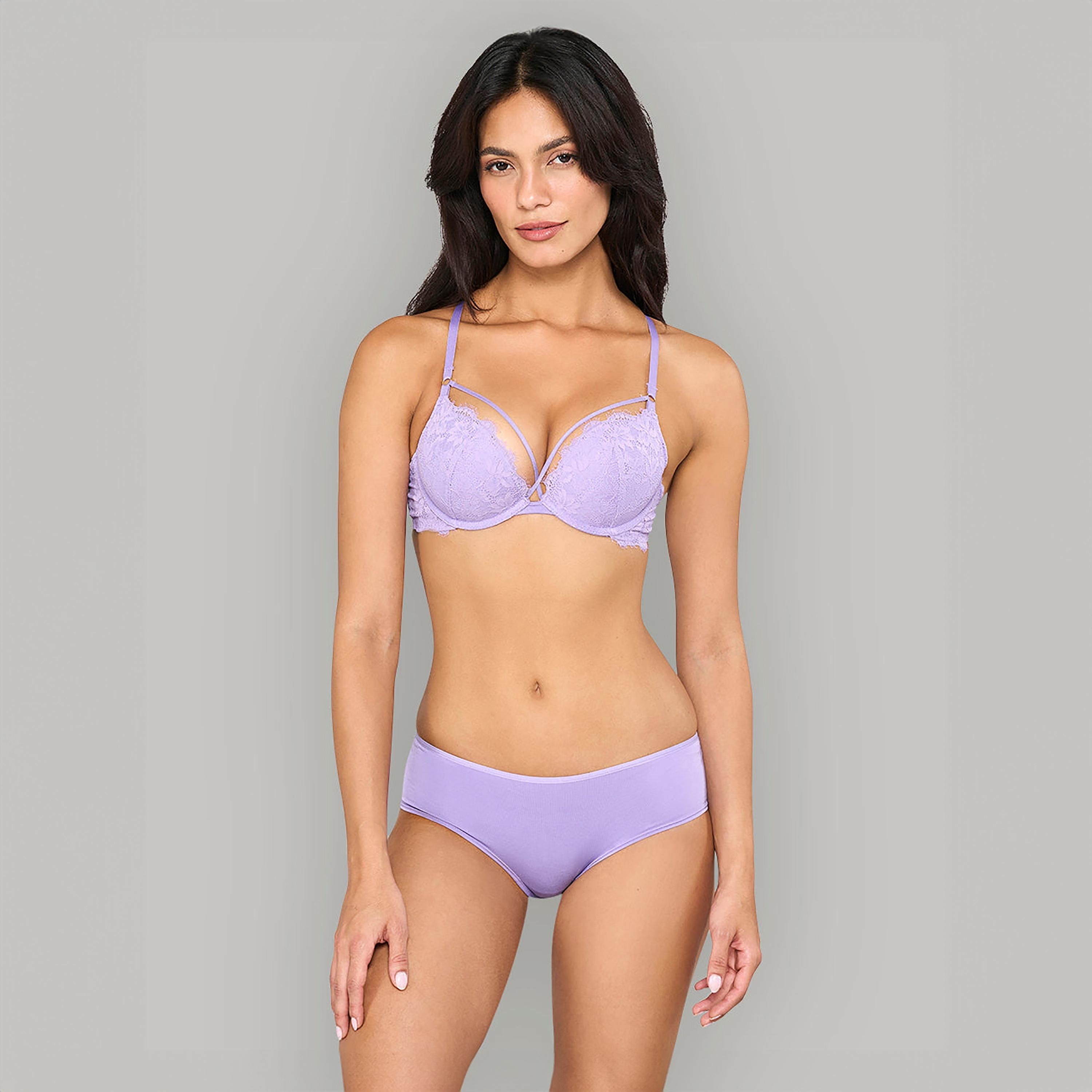 سروال داخلي نسائي هيبيستر بتغطية كاملة فائق النعومة مع تفاصيل فيونكة من لا سينزا-women-clothing-lingerie-panties-image-10