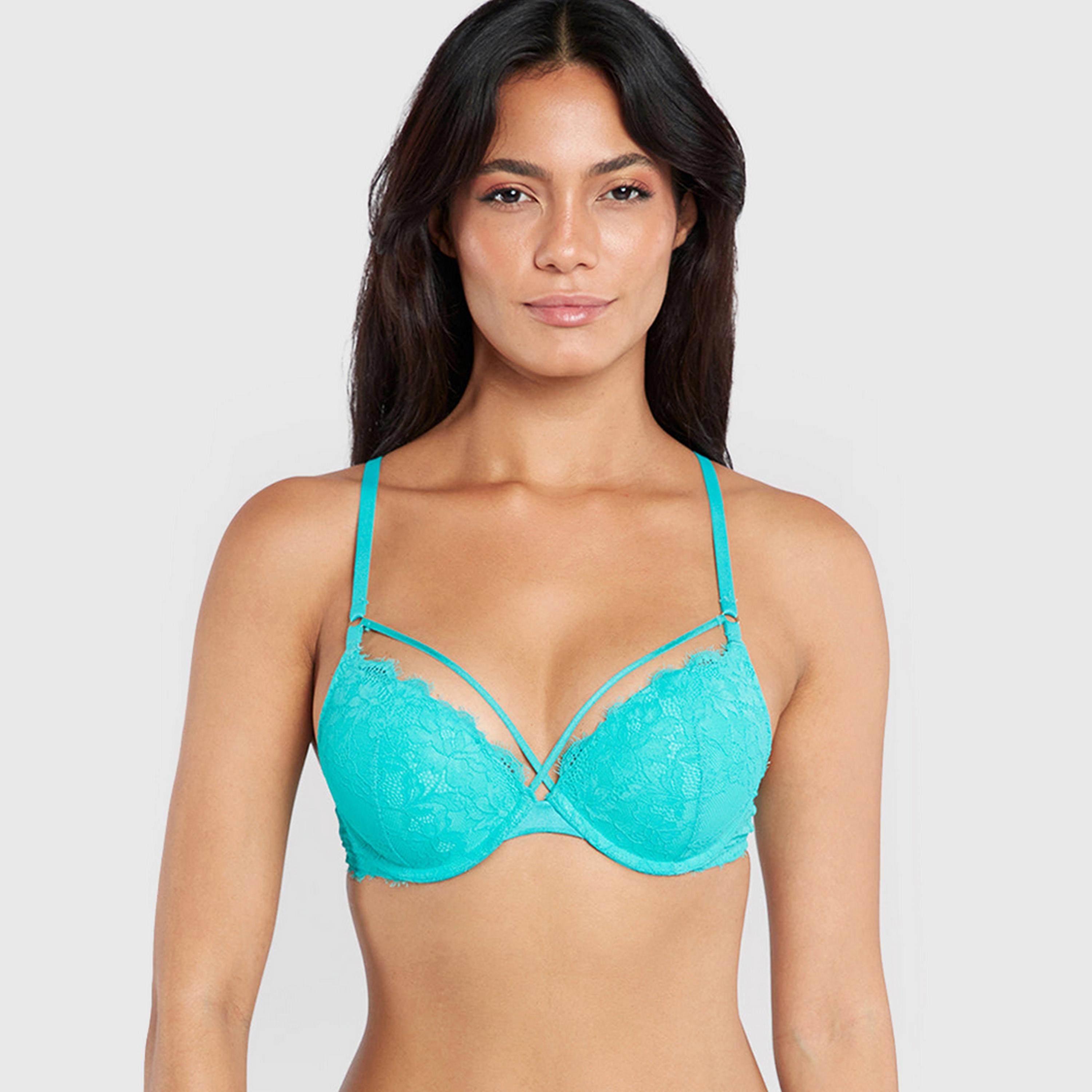 حمالة صدر نسائية دبل بوش أب بأسلاك وداعمة عالية ومبطنة "هيلو شوغر" من لا سنزا-women-clothing-lingerie-bras-image-1
