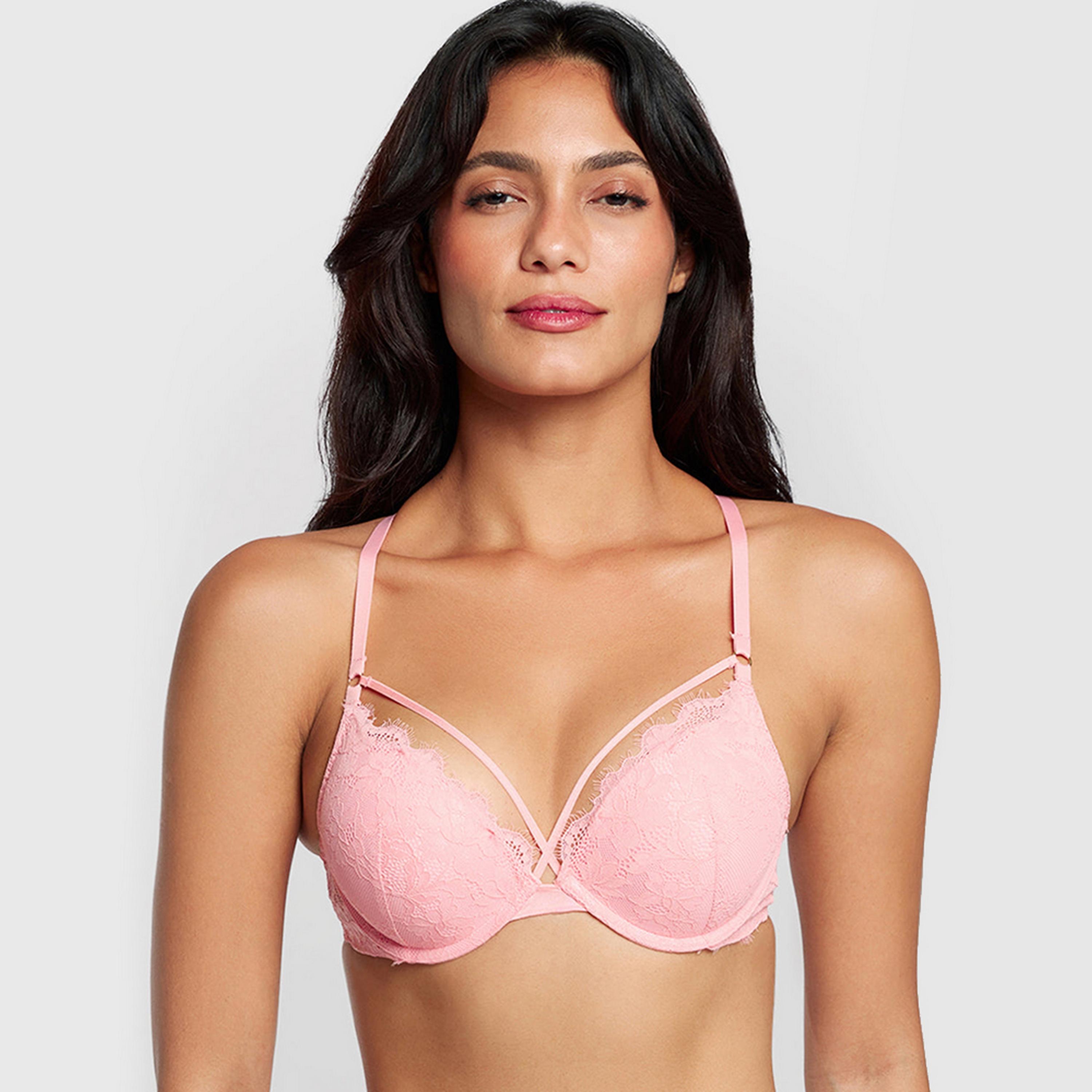 حمالة صدر نسائية دبل بوش أب بأسلاك وداعمة عالية ومبطنة "هيلو شوغر" من لا سنزا-women-clothing-lingerie-bras-image-5