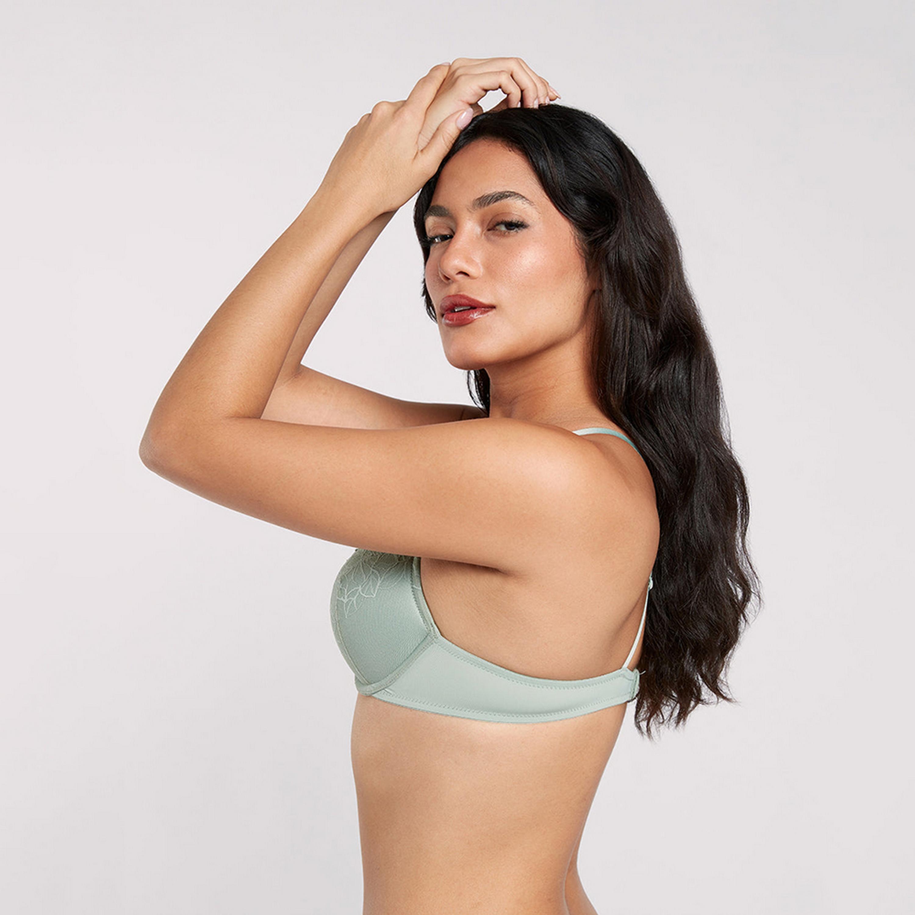 حمالة صدر نسائية بوش أب بأسلاك وداعمة متوسطة ومبطنة "أوبسيشن" من لا سنزا-women-clothing-lingerie-bras-image-2